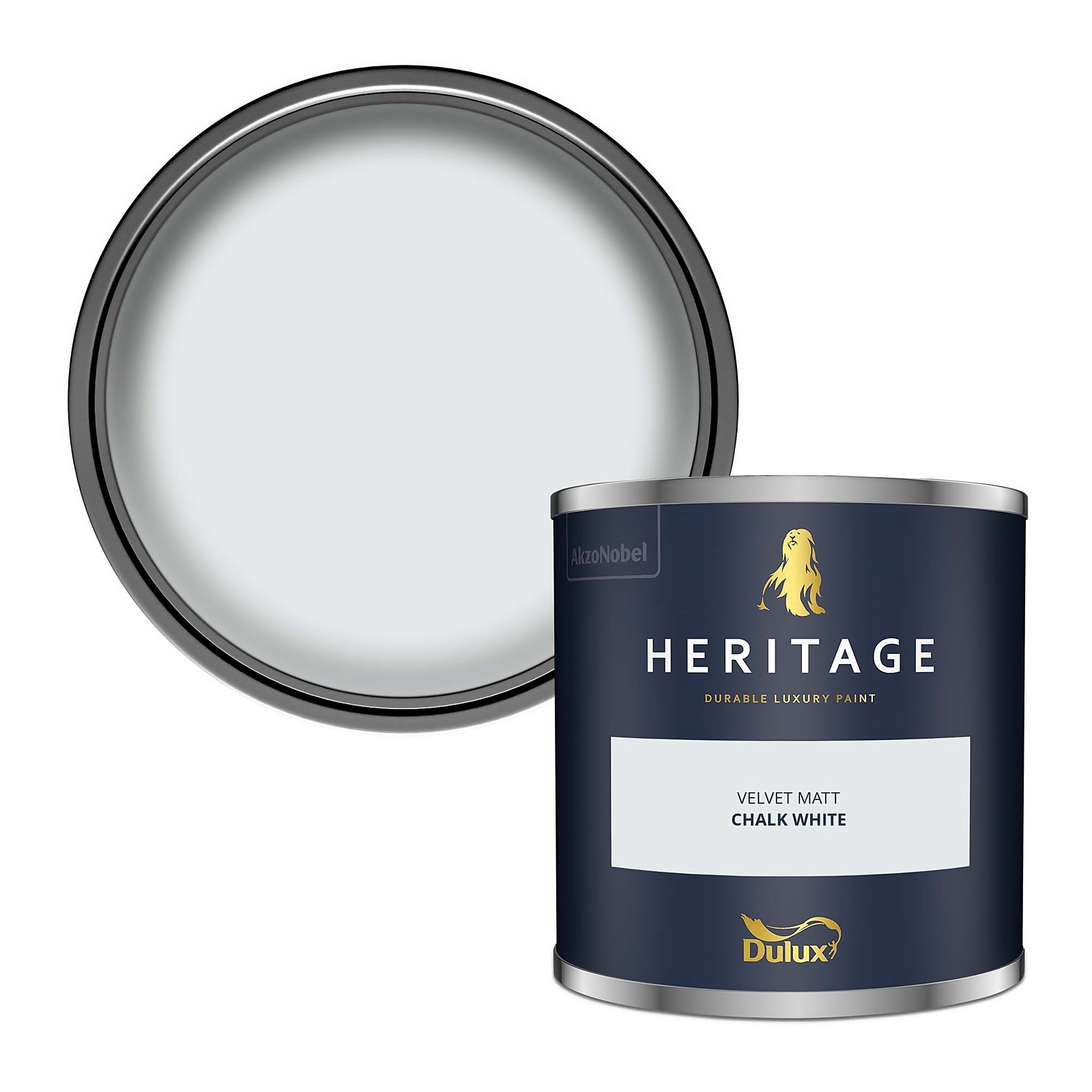 Photo of Dulux Heritage Colour Tester - Chalk White - 125ml