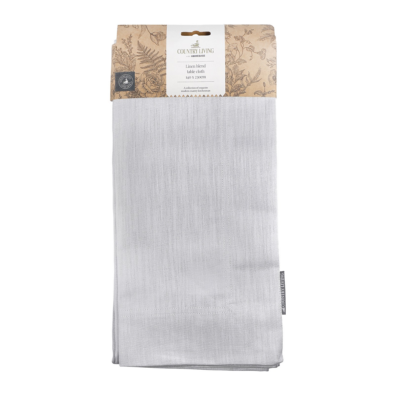 Photo of Country Living Linen Blend Tablecloth - Grey 140x230cm