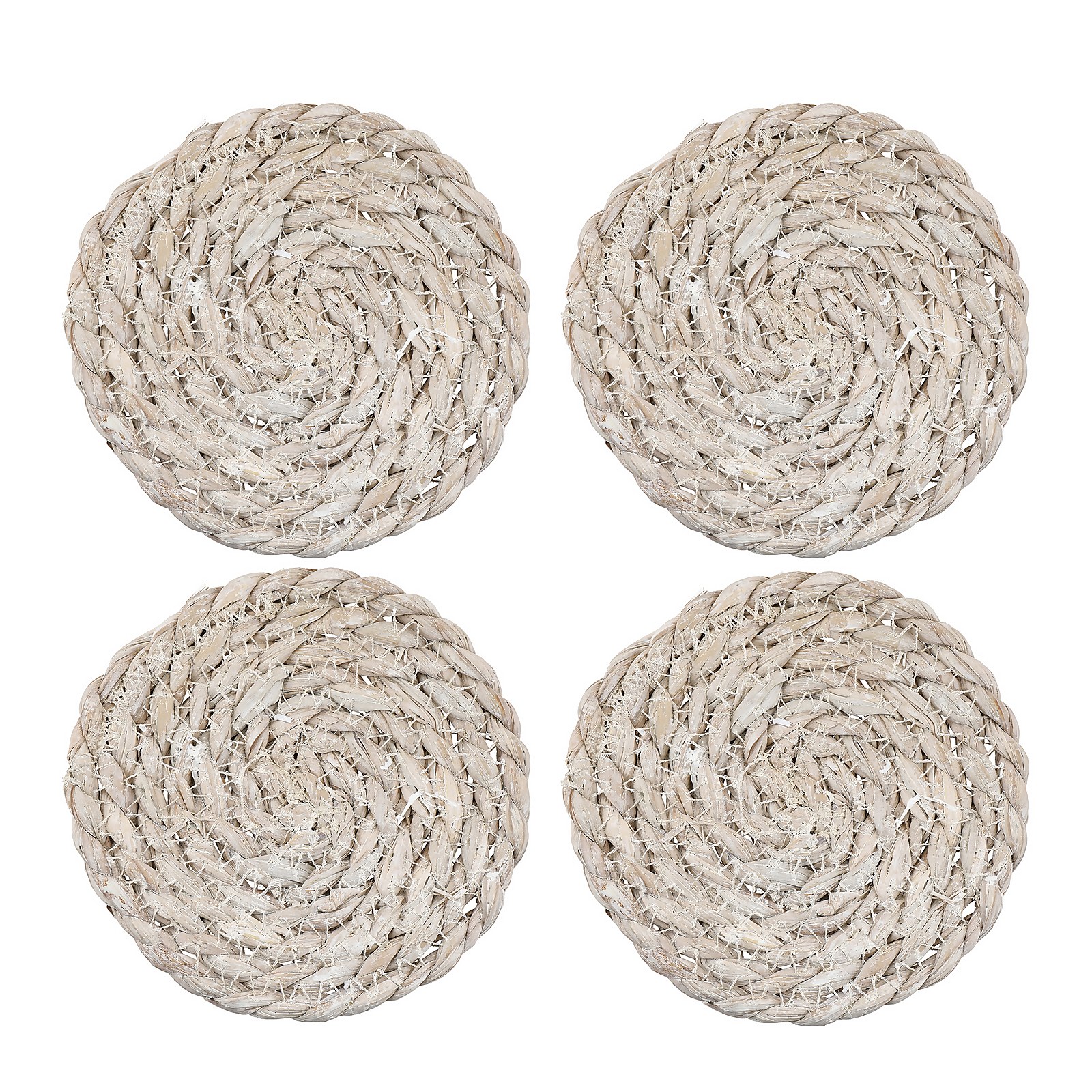 Photo of Country Living White Wash Bulrush Coaster - 4 Pack