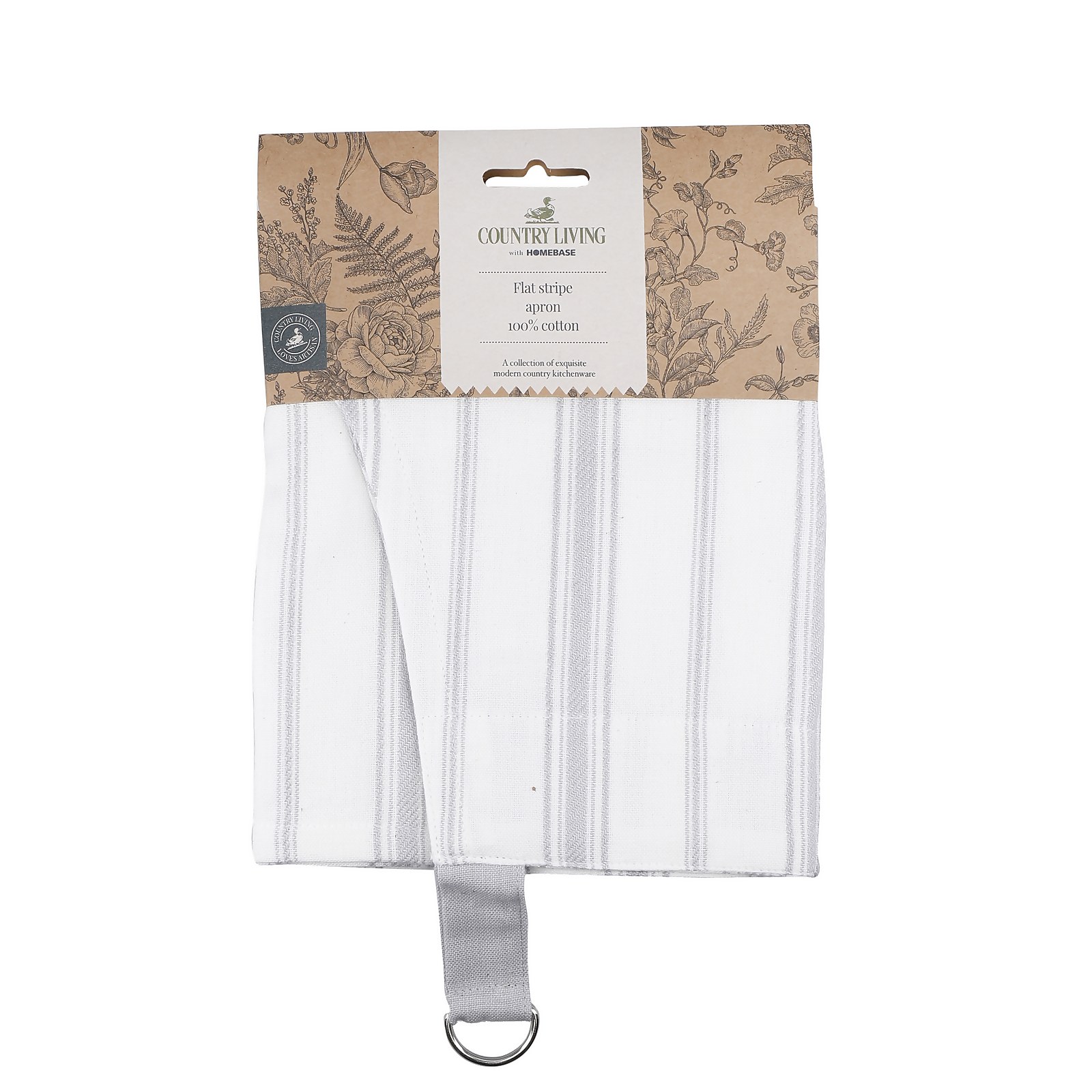 Photo of Country Living Apron Flat Stripe - Country Grey