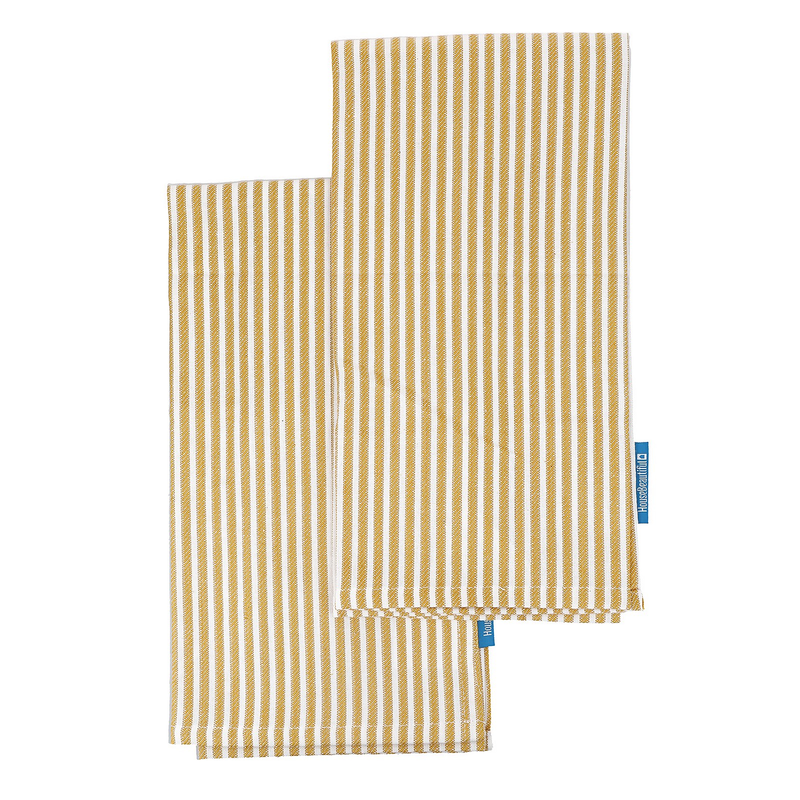Photo of House Beautiful Woven Bold Stripe Tea Towels - 2 Pack - Mustard