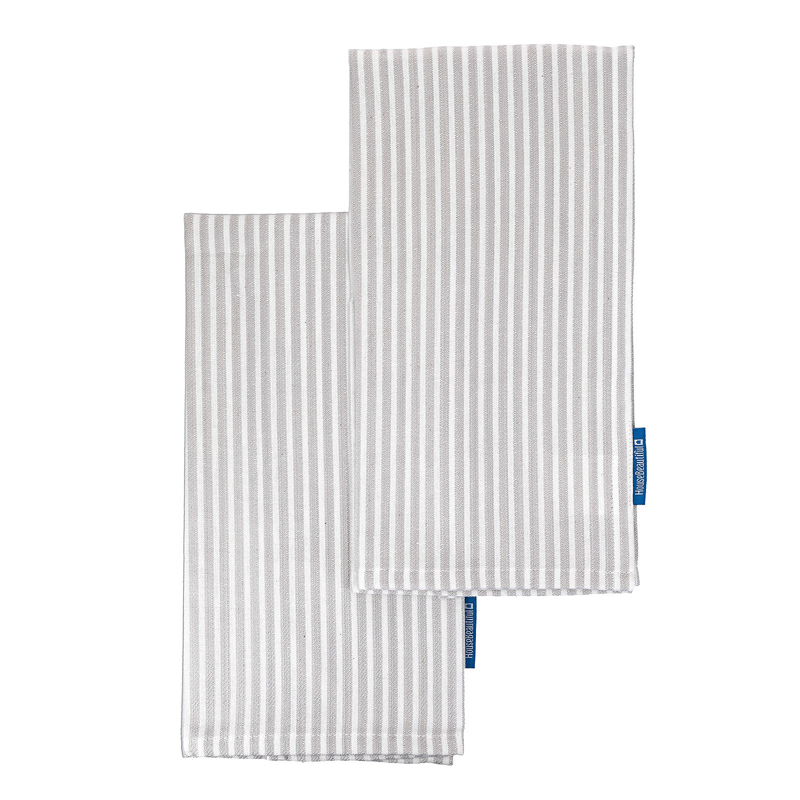 Photo of House Beautiful Woven Bold Stripe Tea Towels - 2 Pack - Mist