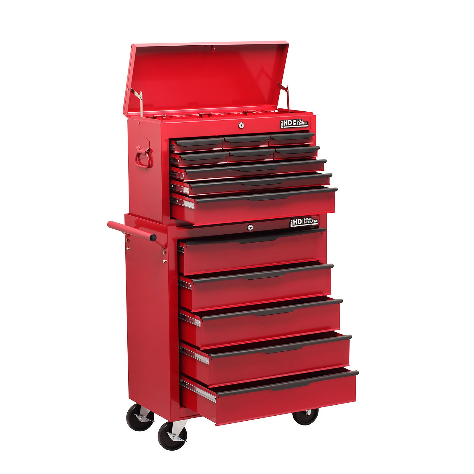 Photo of Hilka Heavy Duty 14 Drawer Combination Tool Storage Unit With Ball Bearing Slides