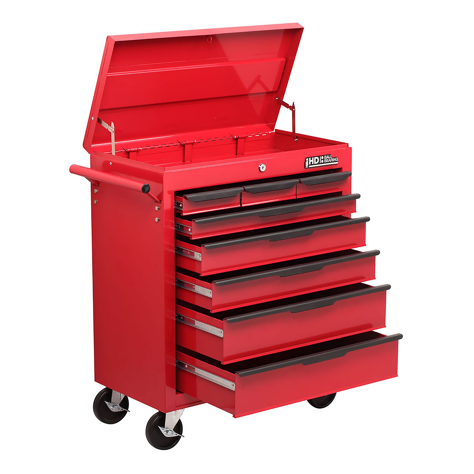 Photo of Hilka Heavy Duty 8 Drawer Tool Storage Trolley With Lid Storage And Ball Bearing Slides