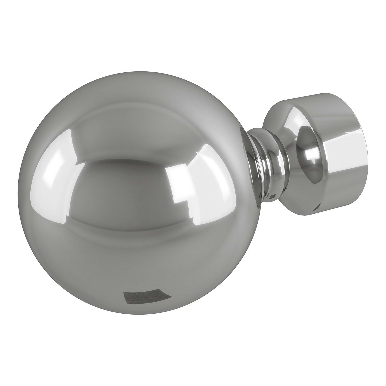 Photo of Solid Orb Finial - Polished Silver