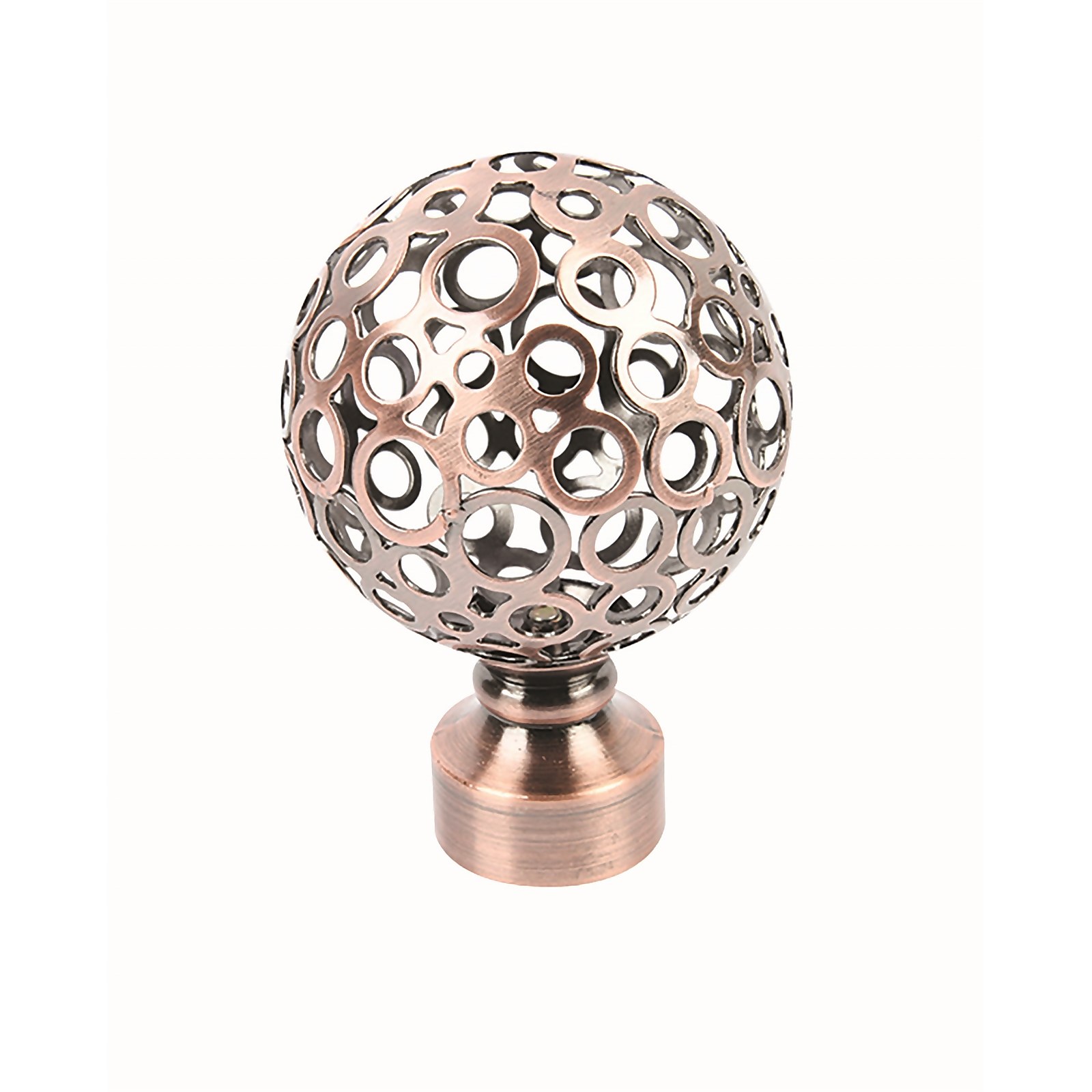 Photo of Patterned Orb Finial - Antique Copper