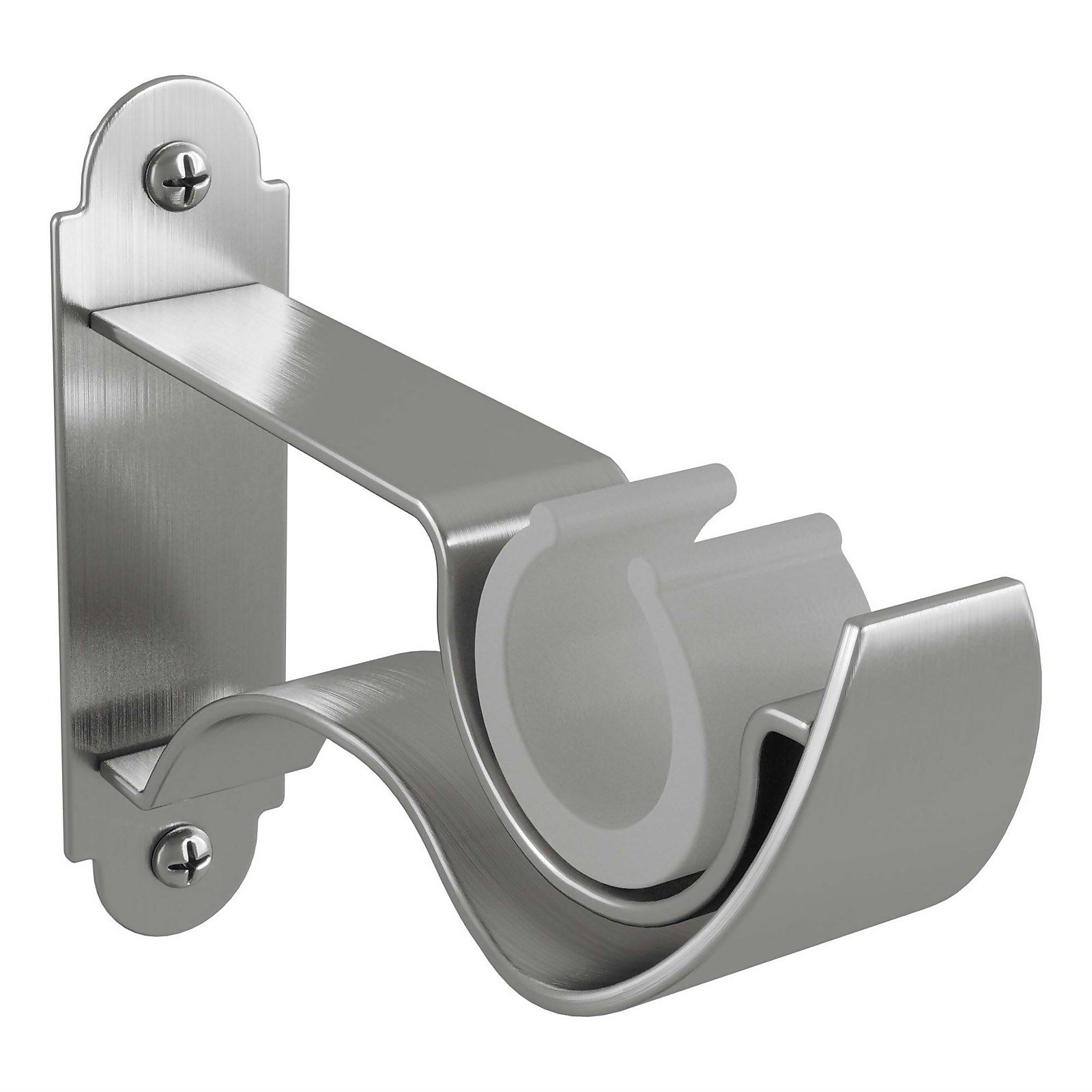 Photo of Push Fit Curatin Bracket Brushed Silver