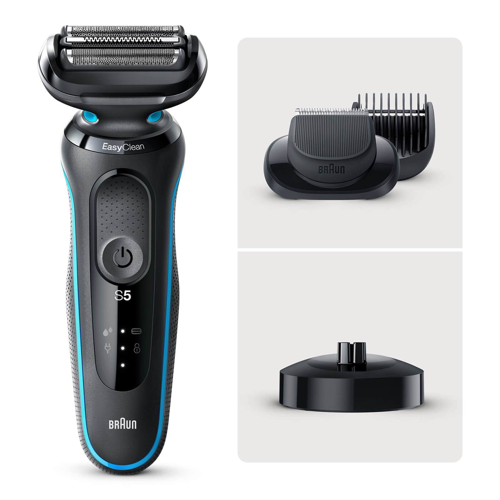 

Braun Series 5 Shaver with Charging Stand and Beard Trimmer