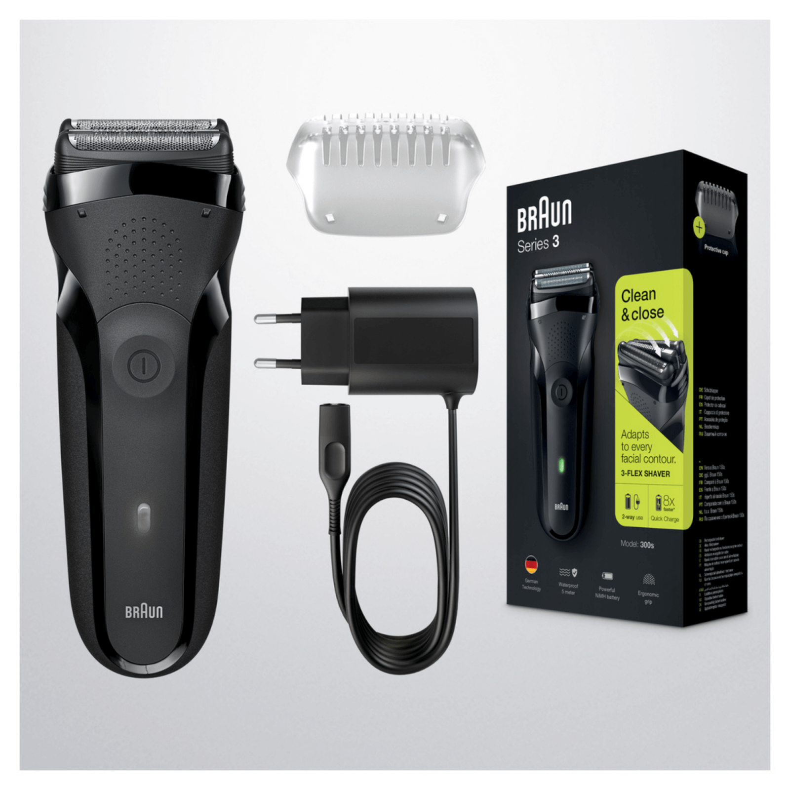 

Braun Series 3 Shaver with Trimmer Head and 5 Combs