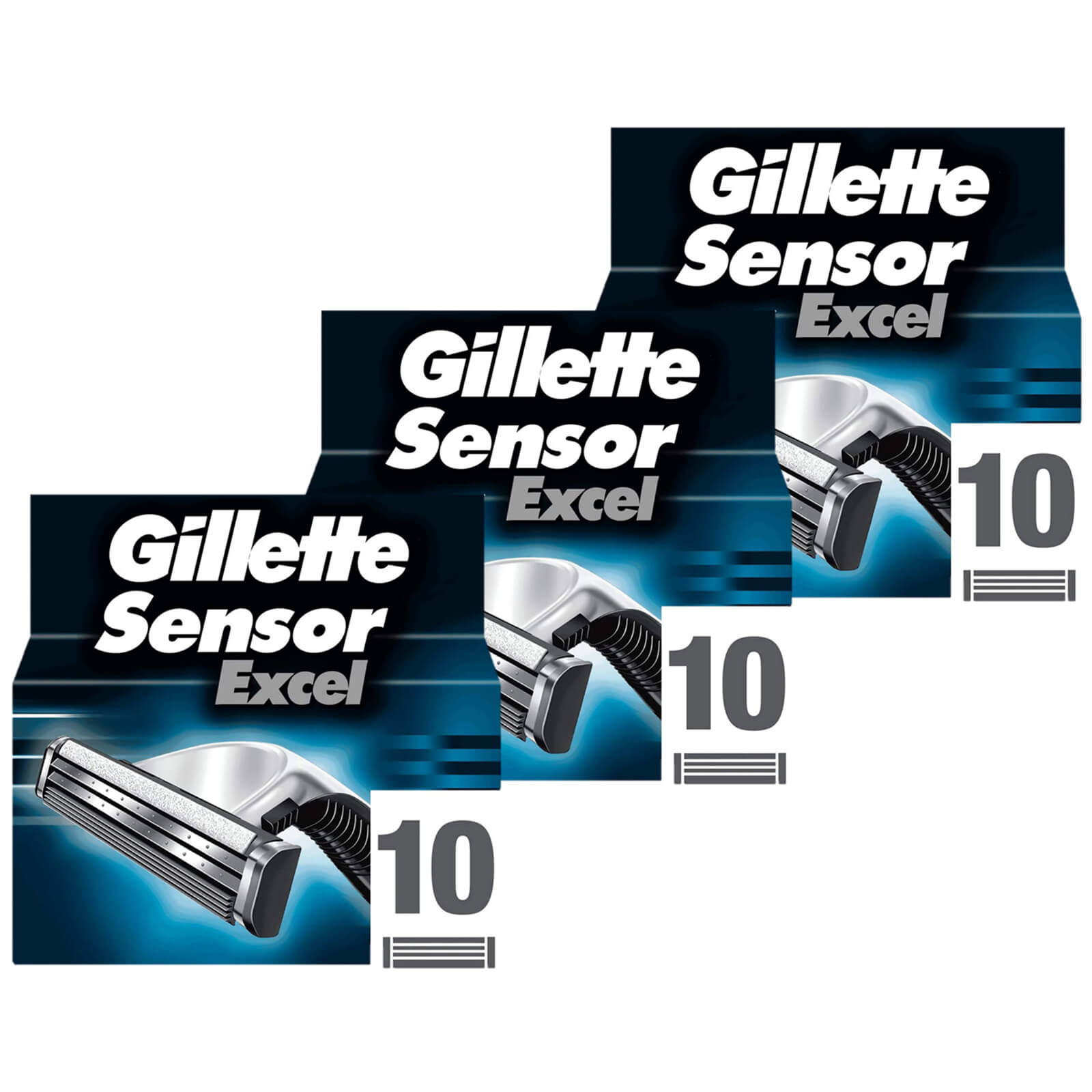 Gillette Sensor Excel Razor Blades - 30 Pack - 3 Months