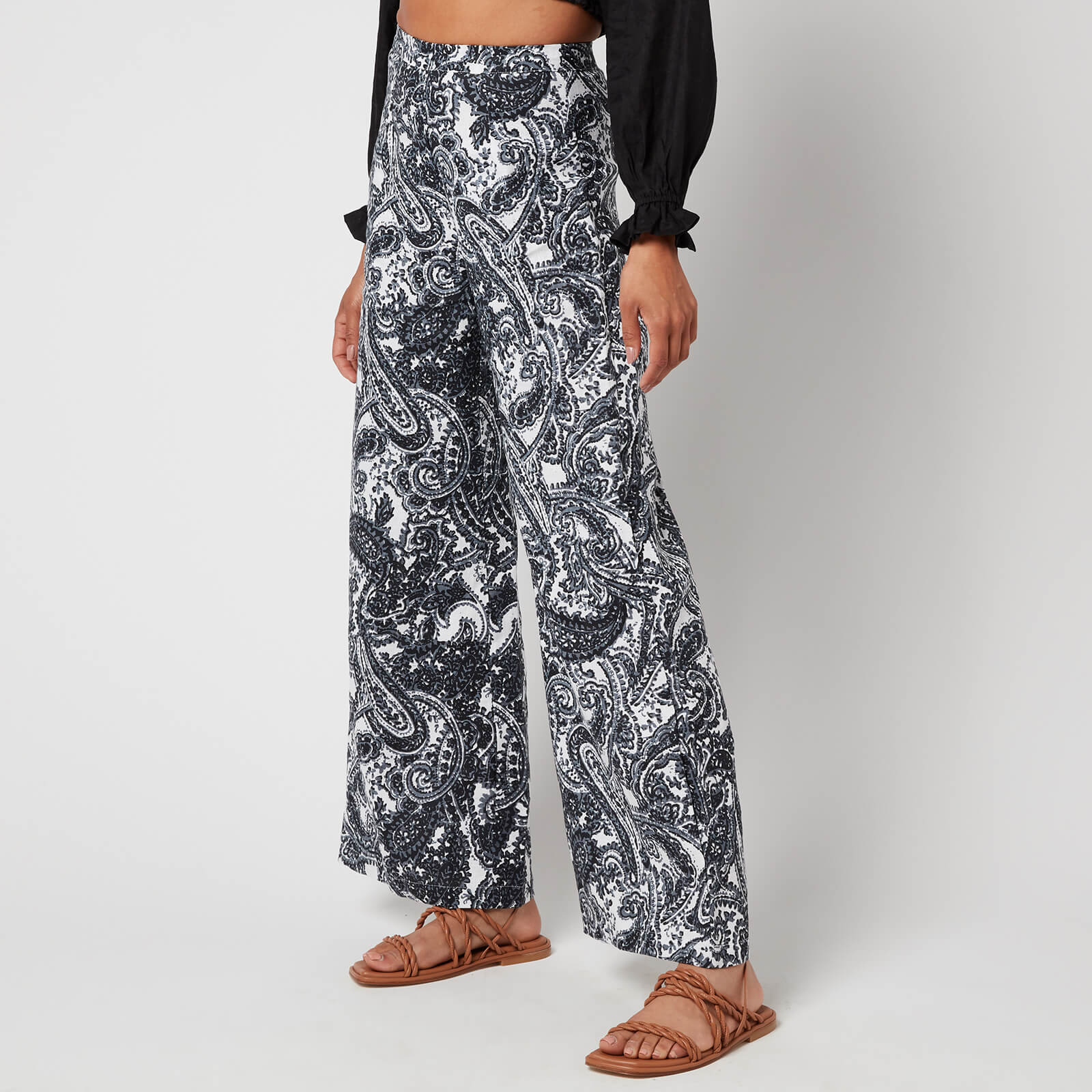 Faithfull The Brand Women's Sibyl Pants - Faye Paisley Print Charcoal - XS