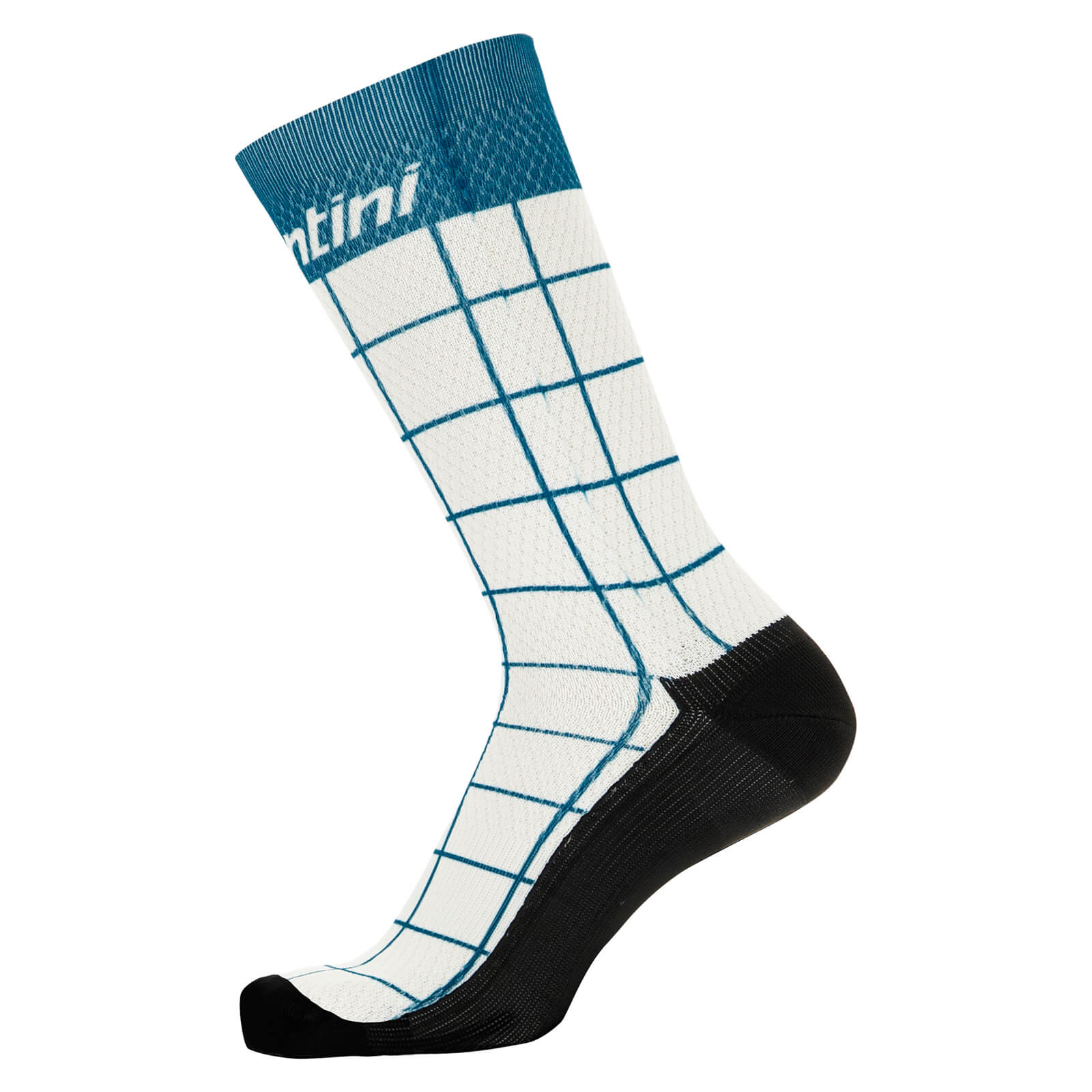 Santini Dinamo Medium Profile Printed Socks - XS - Silver Bullet