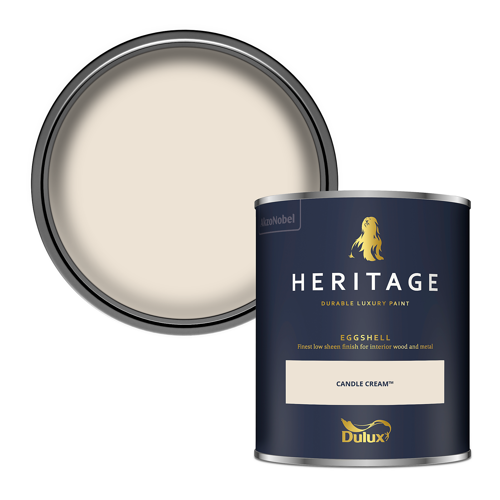 Dulux Heritage Eggshell Paint - Candle Cream - 750ml