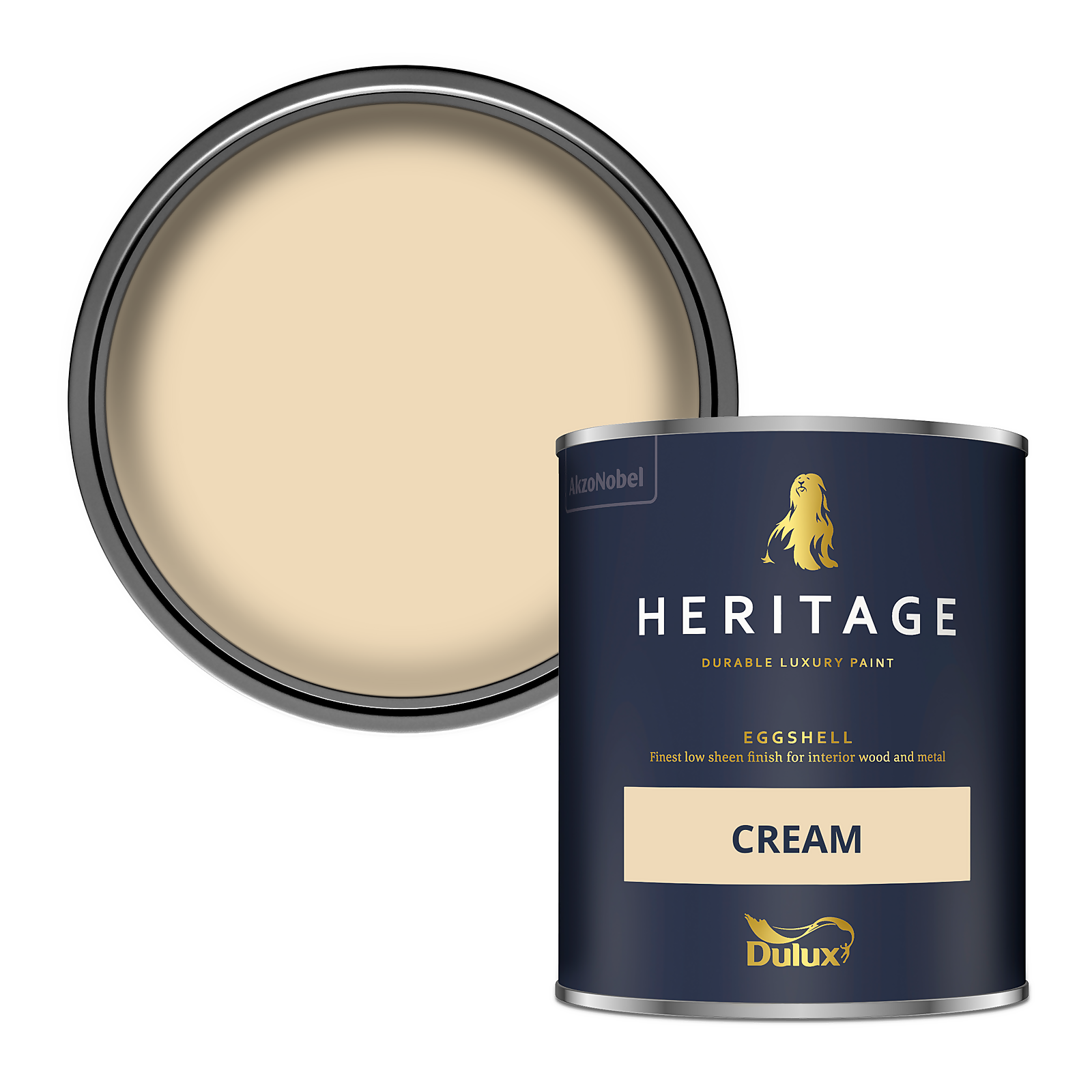 Dulux Heritage Eggshell Paint - Cream - 750ml