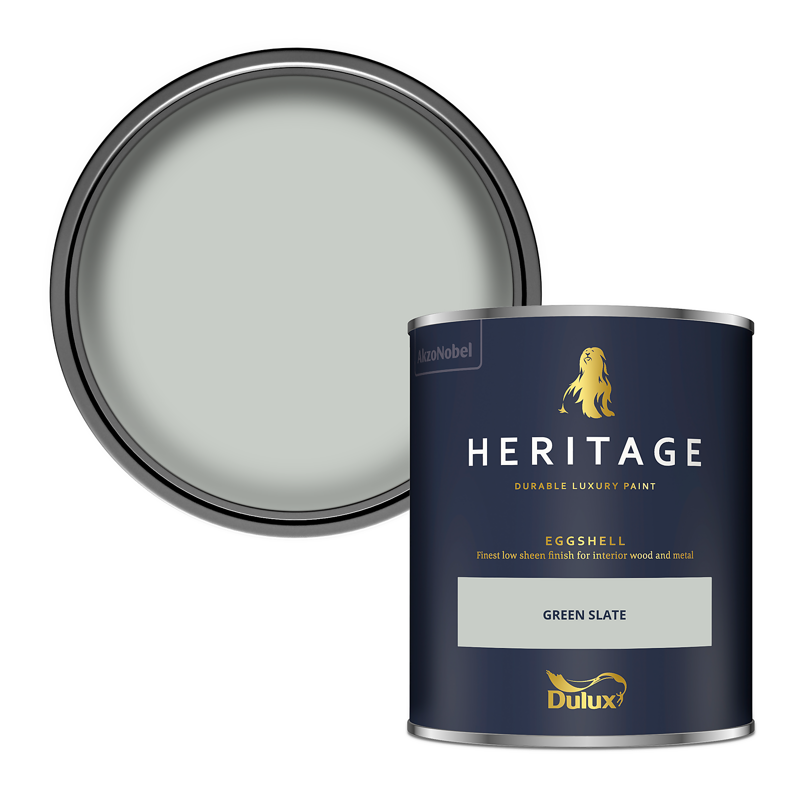 Photo of Dulux Heritage Eggshell Paint - Green Slate - 750ml