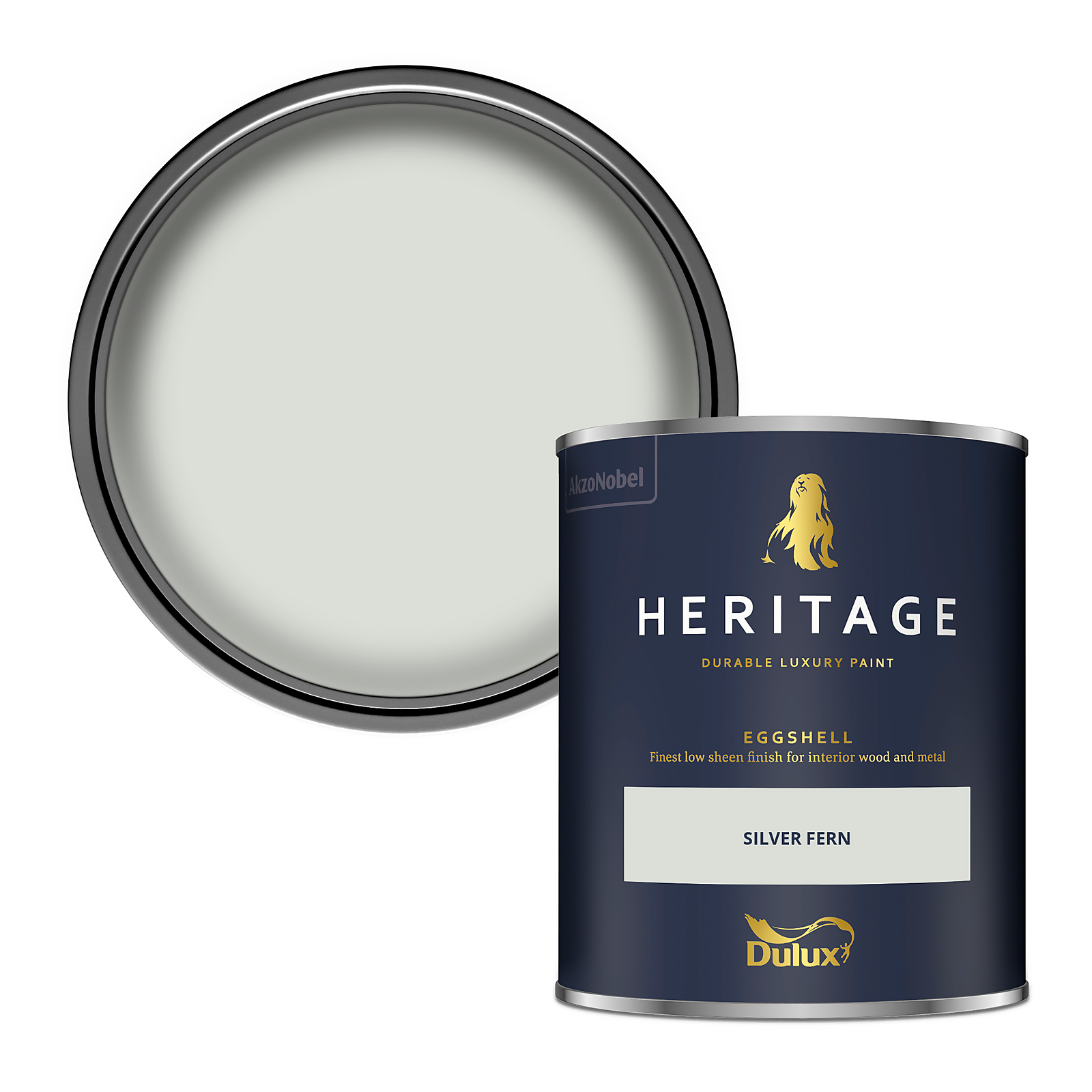 Photo of Dulux Heritage Eggshell Paint - Silver Fern - 750ml