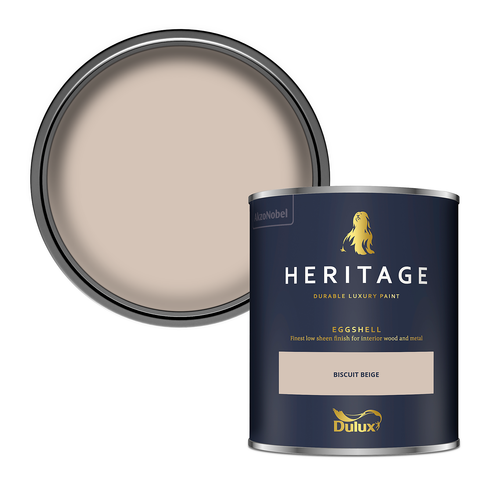 Photo of Dulux Heritage Eggshell Paint - Biscuit Beige - 750ml