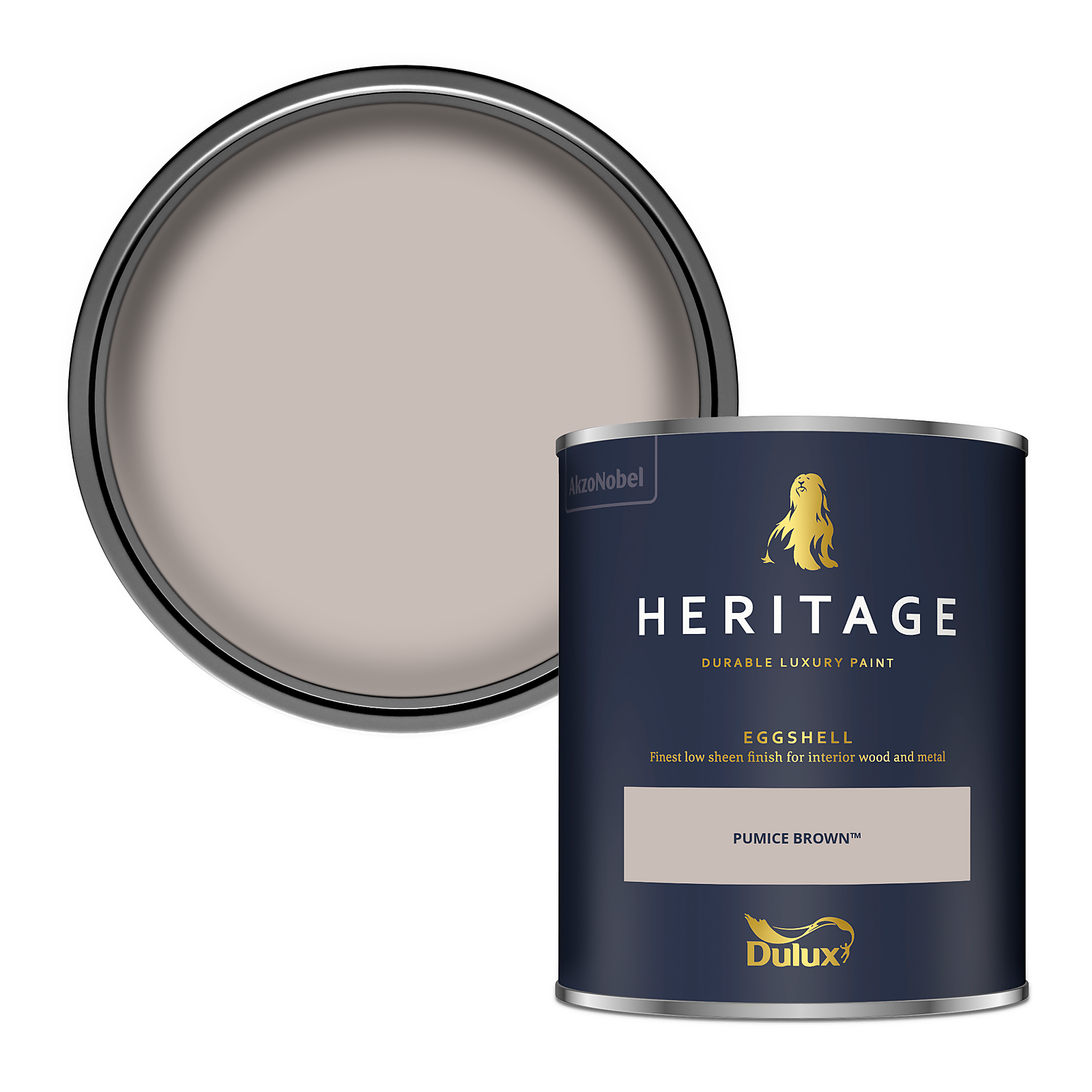 Photo of Dulux Heritage Eggshell Paint - Pumice Brown - 750ml