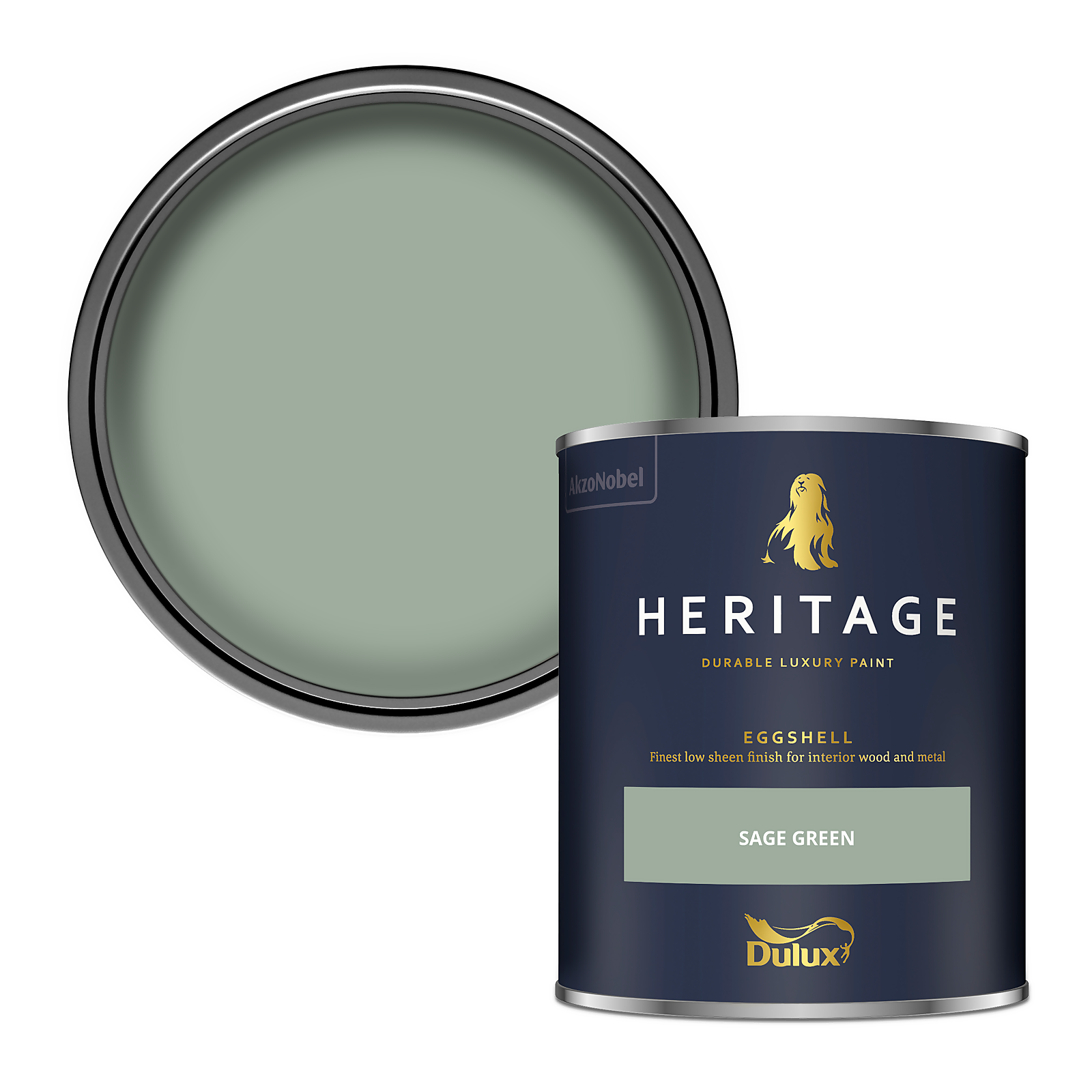 Dulux Heritage Eggshell Paint Sage Green - 750ml