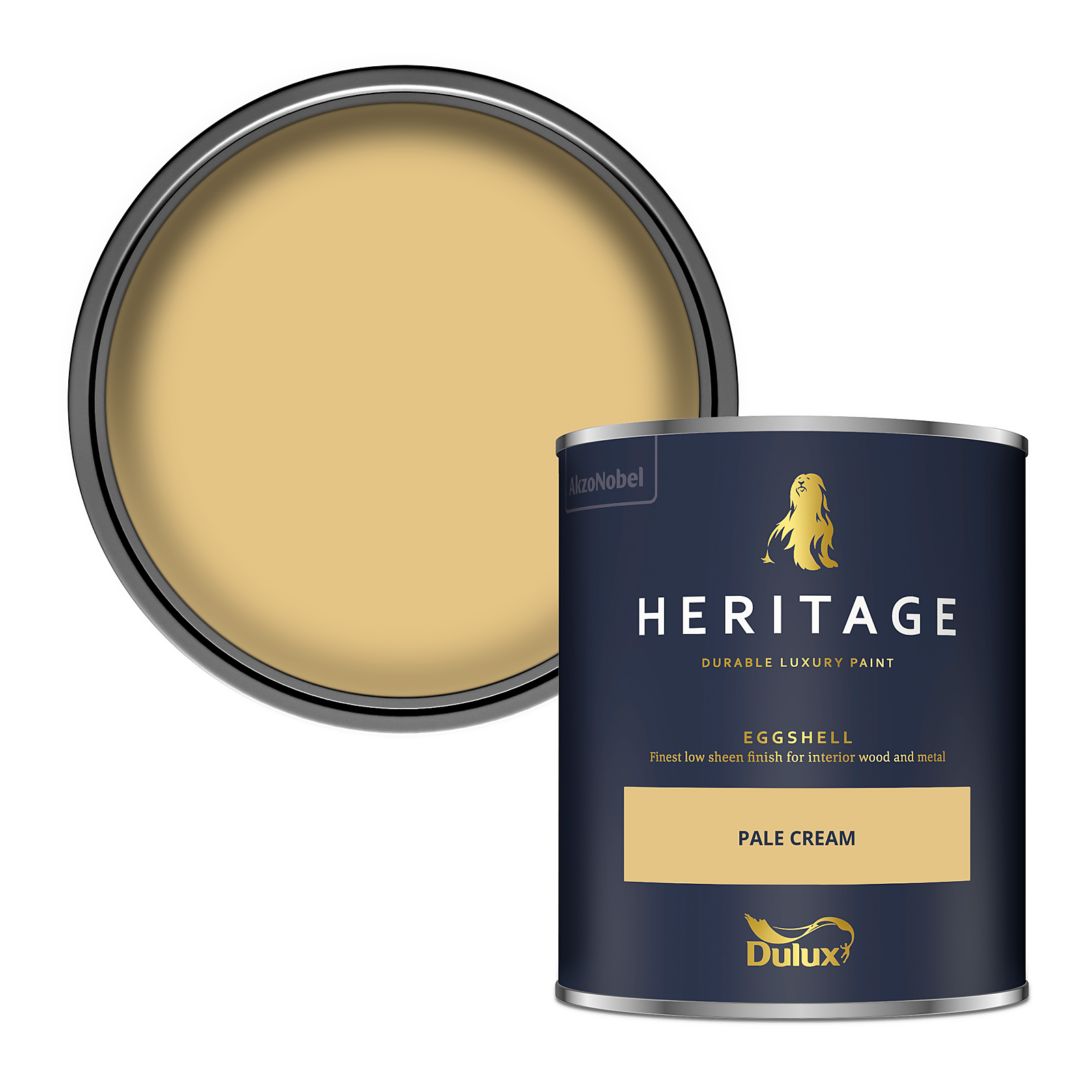 Photo of Dulux Heritage Eggshell Paint - Pale Cream - 750ml