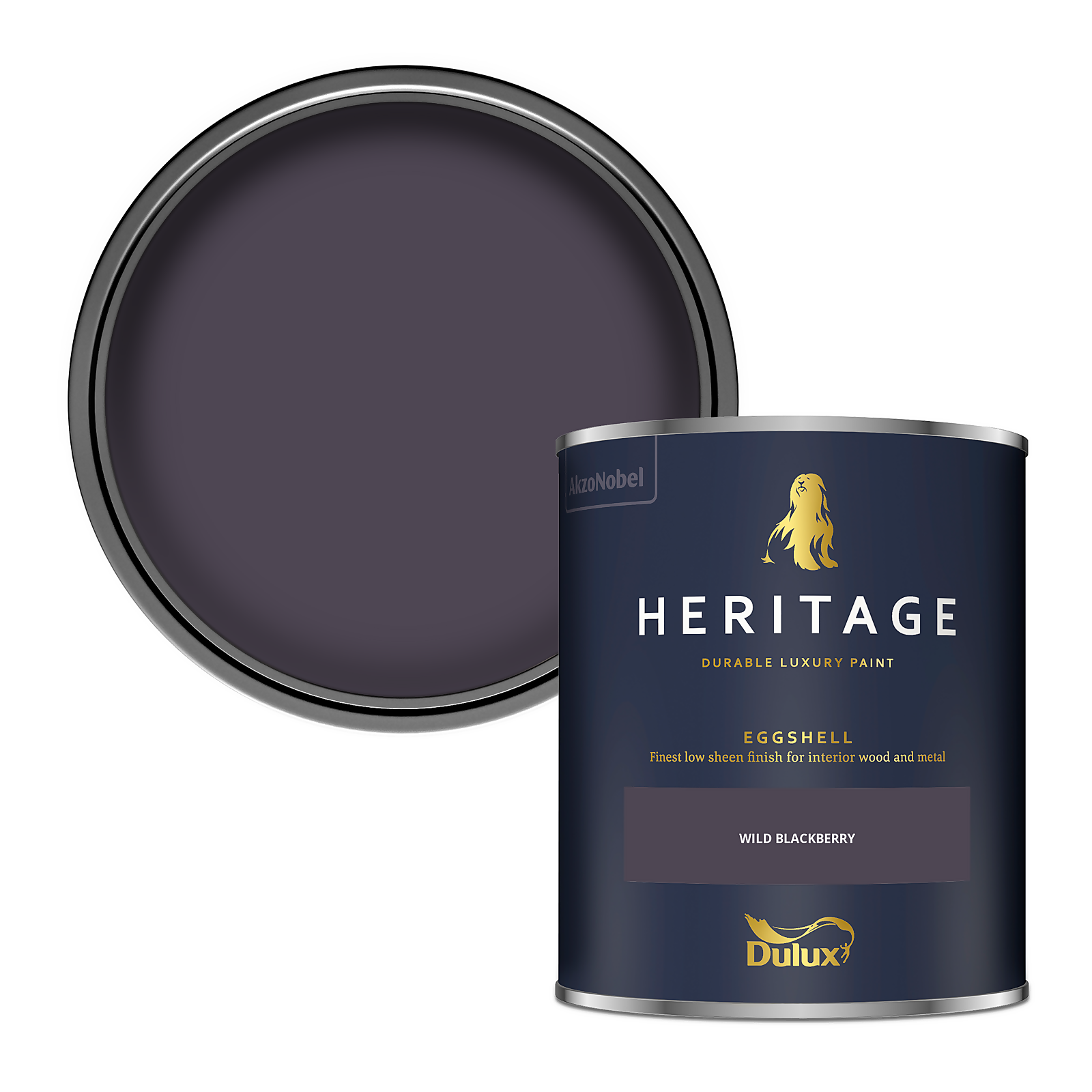 Photo of Dulux Heritage Eggshell Paint - Wild Blackberry - 750ml