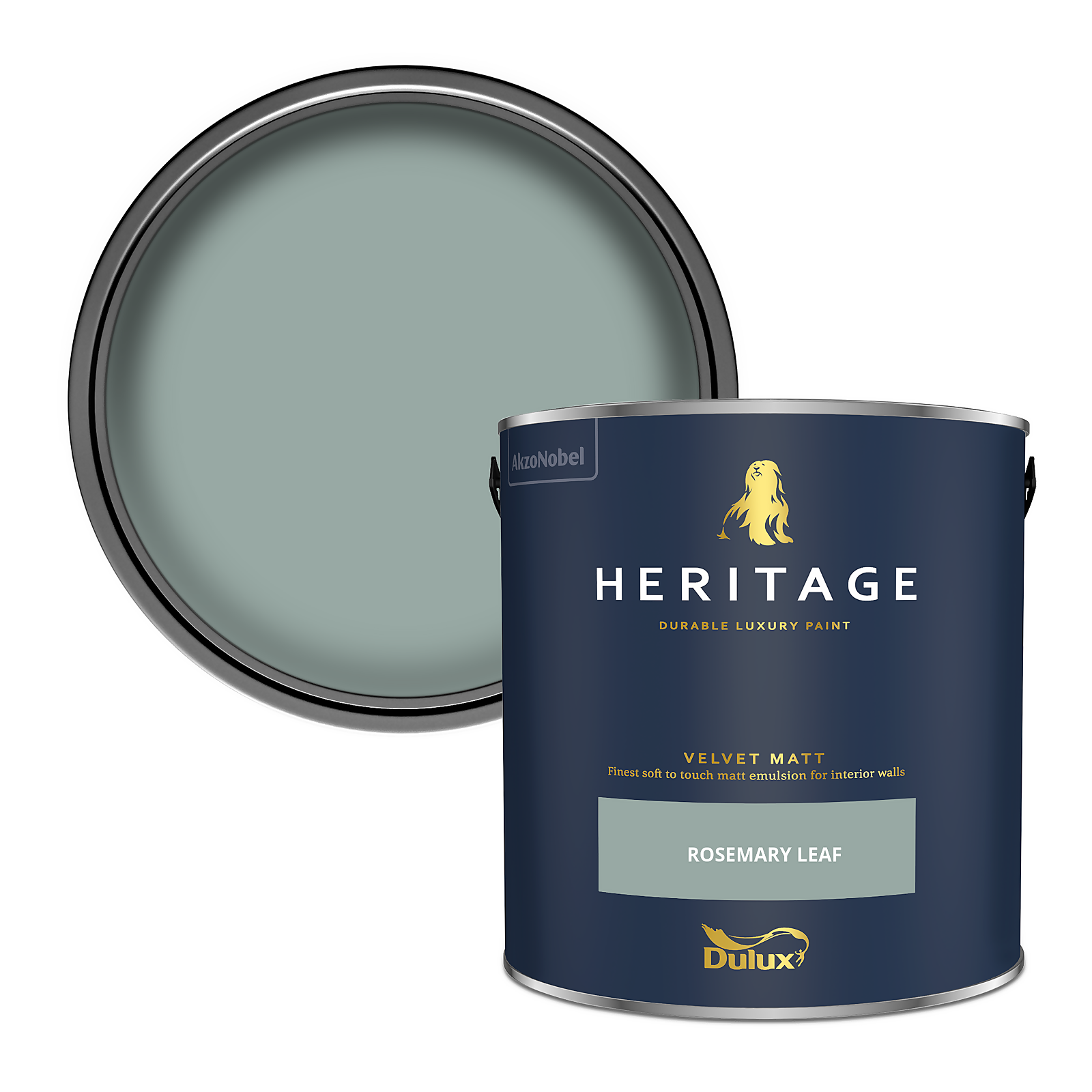 Photo of Dulux Heritage Matt Emulsion Paint - Rosemary Leaf - 2.5l