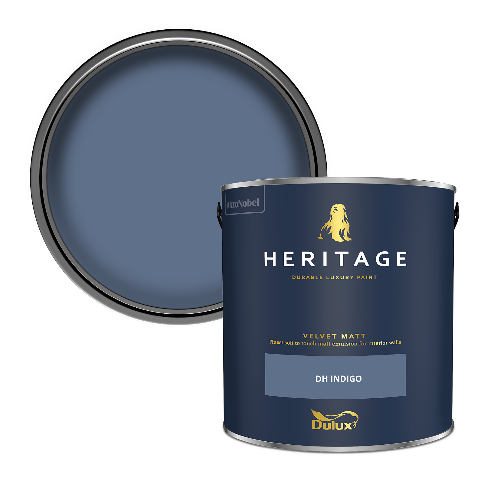 Photo of Dulux Heritage Matt Emulsion Paint - Dh Indigo - 2.5l