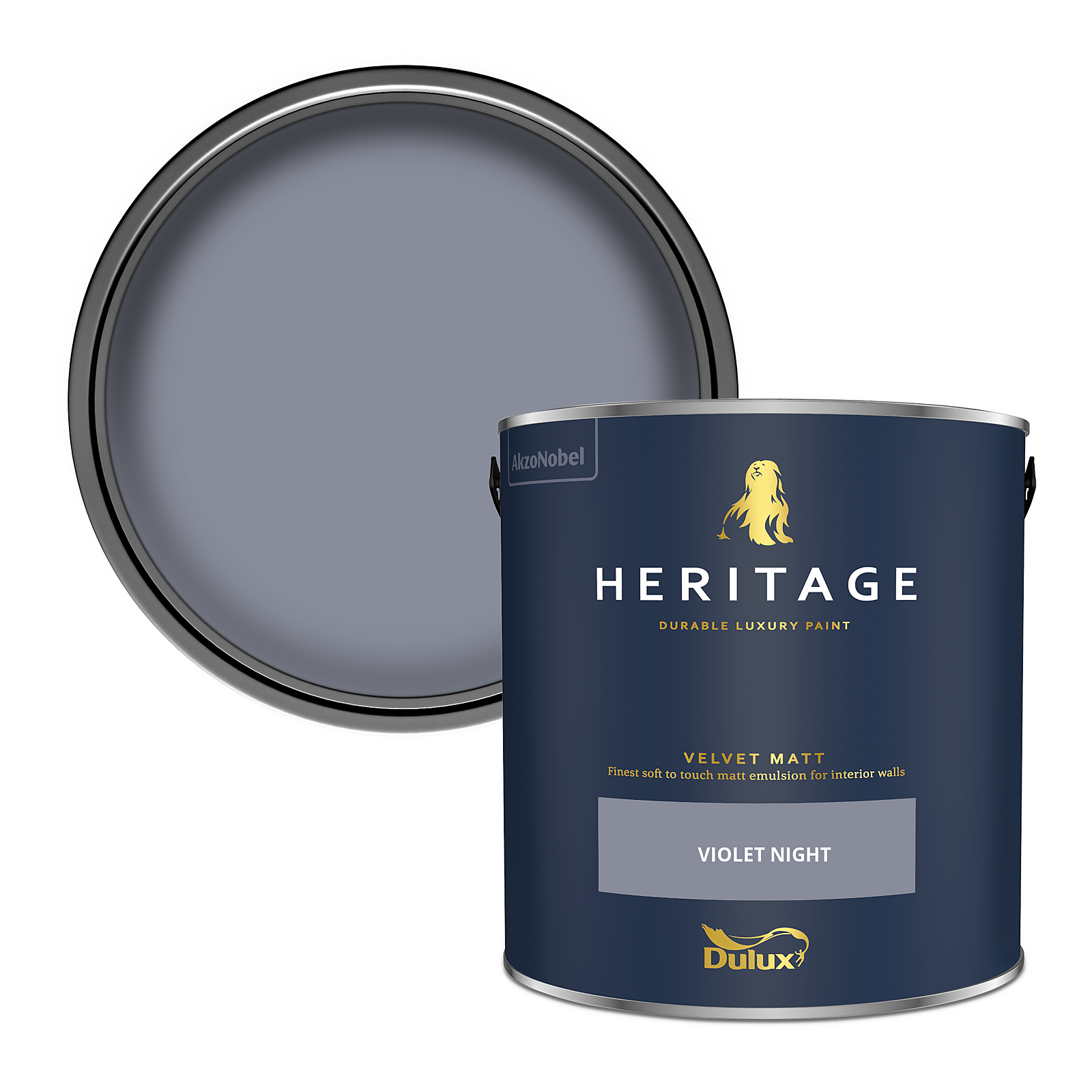 Photo of Dulux Heritage Matt Emulsion Paint - Violet Night - 2.5l