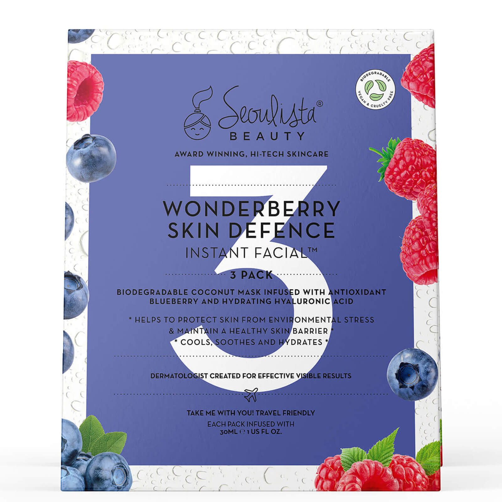 

Seoulista Beauty Wonderberry Instant Facial Pack (Pack of 3)