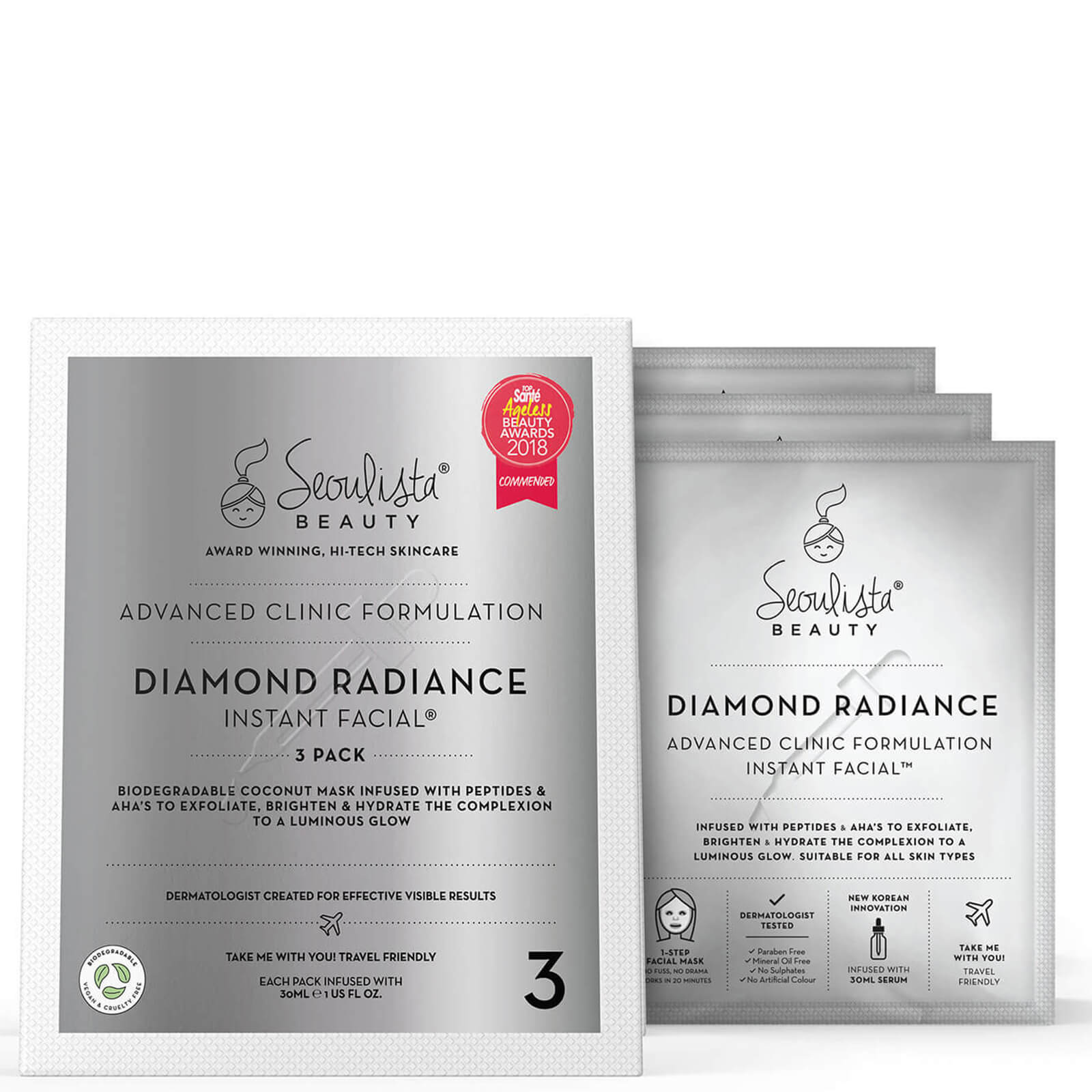 

Seoulista Beauty Diamond Radiance Instant Facial Pack (Pack of 3)