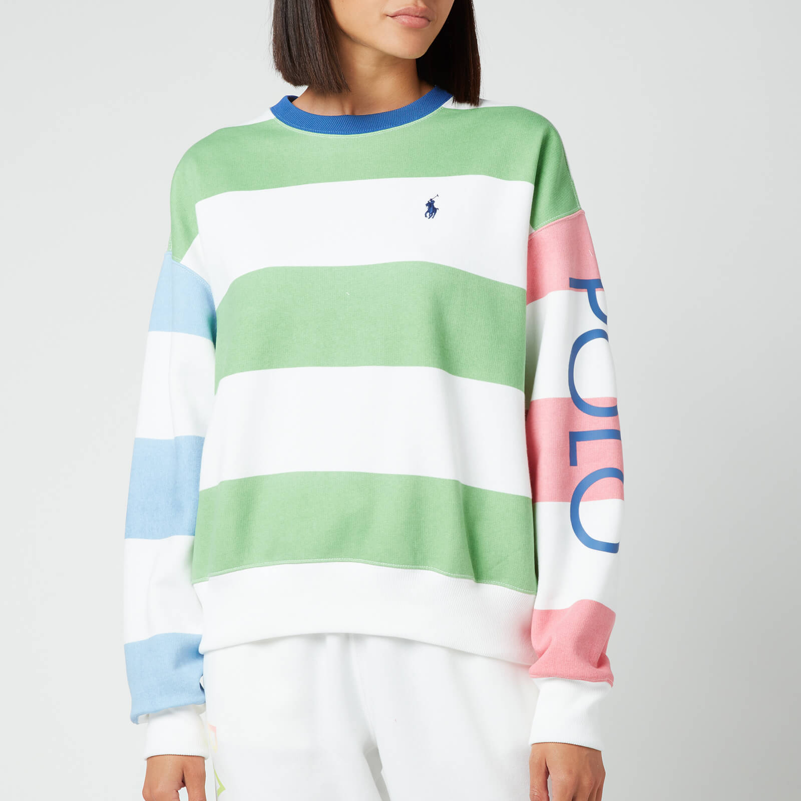 Polo Ralph Lauren Women's Striped Logo Sweatshirt - Mixed Stripe - S