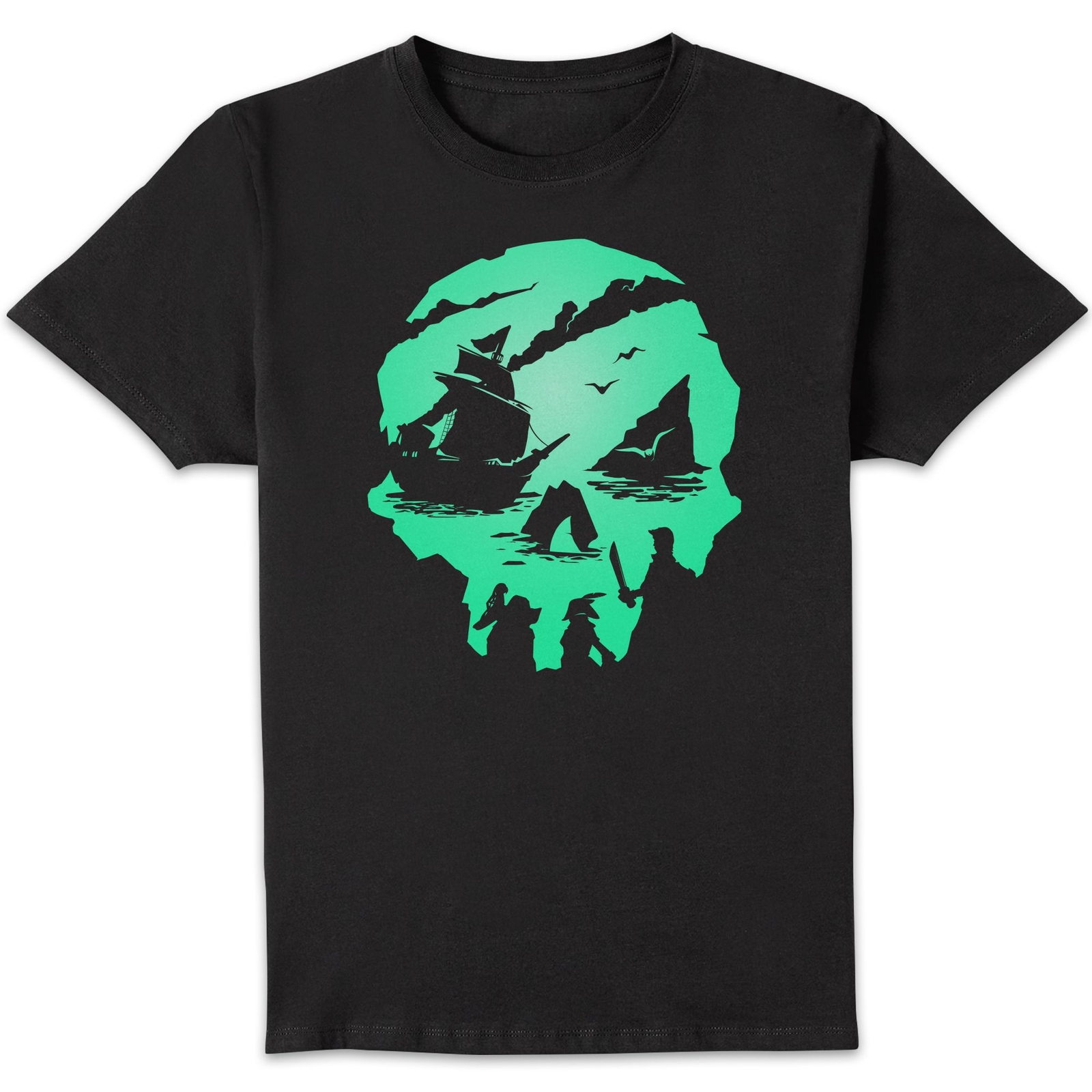 Sea Of Thieves Skull Unisex T-Shirt - Black - XS - Black