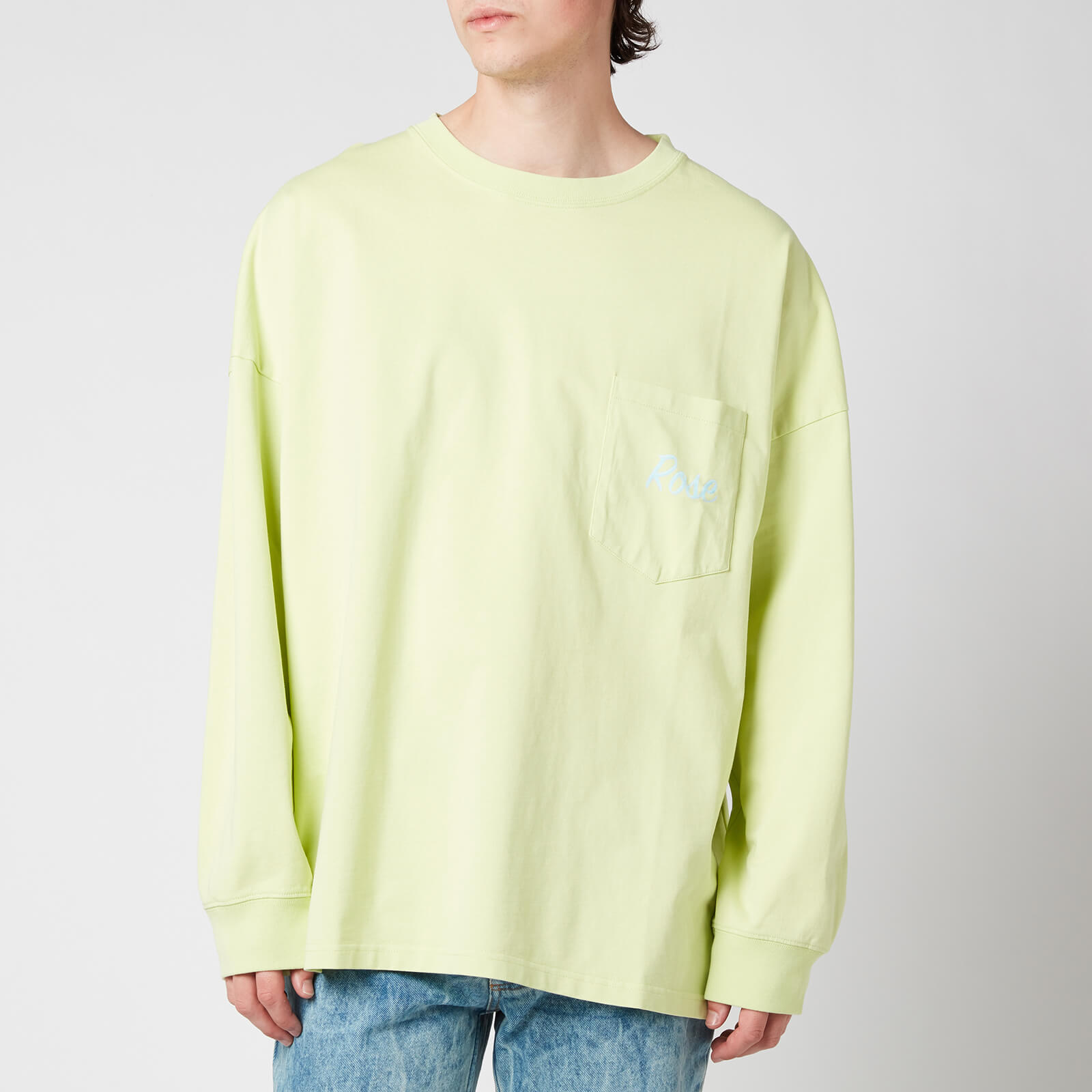 Martine Rose Men's Warung Long Sleeve T-Shirt - Green Smoke - XL