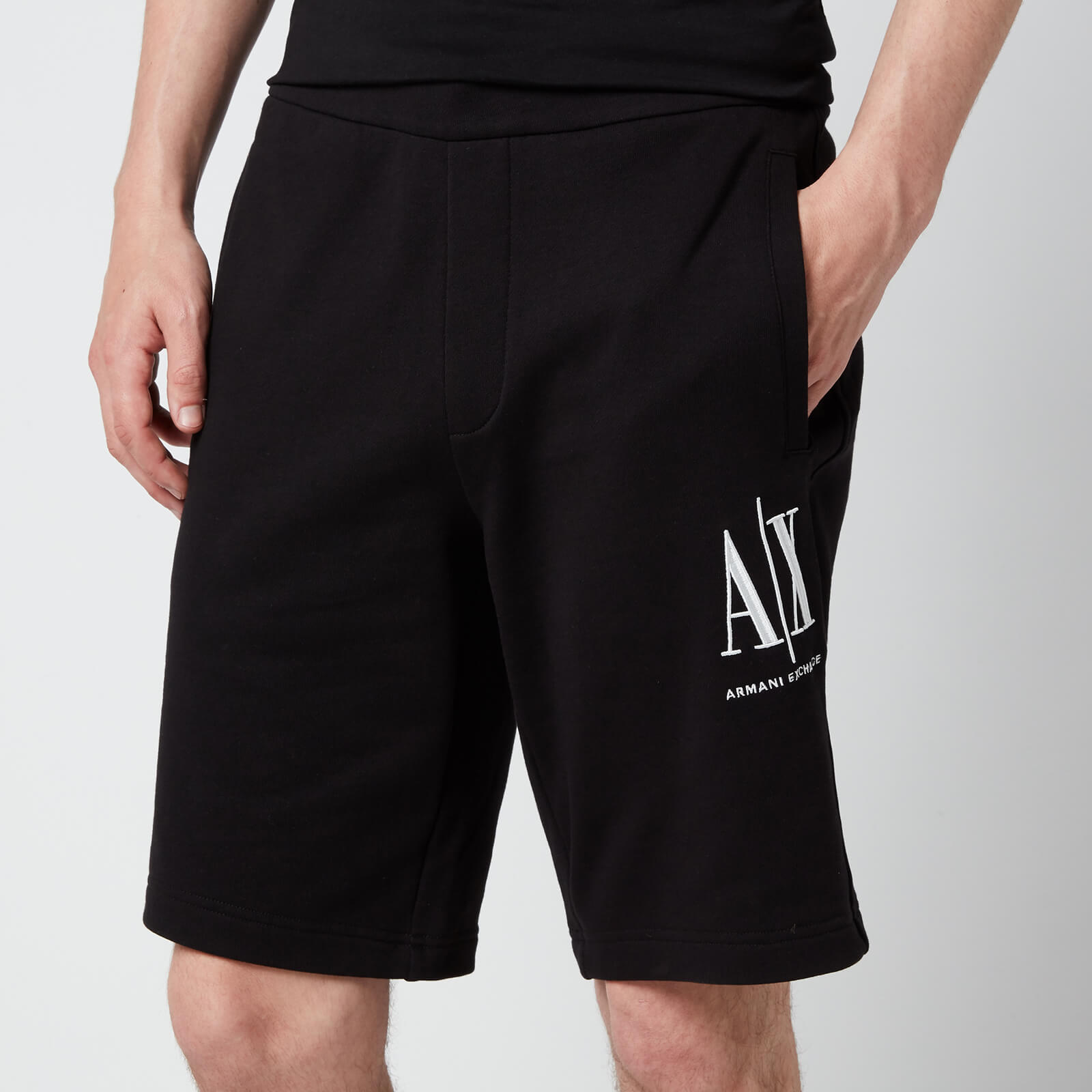 Armani Exchange Men's Ax Logo Sweat Shorts - Black - S