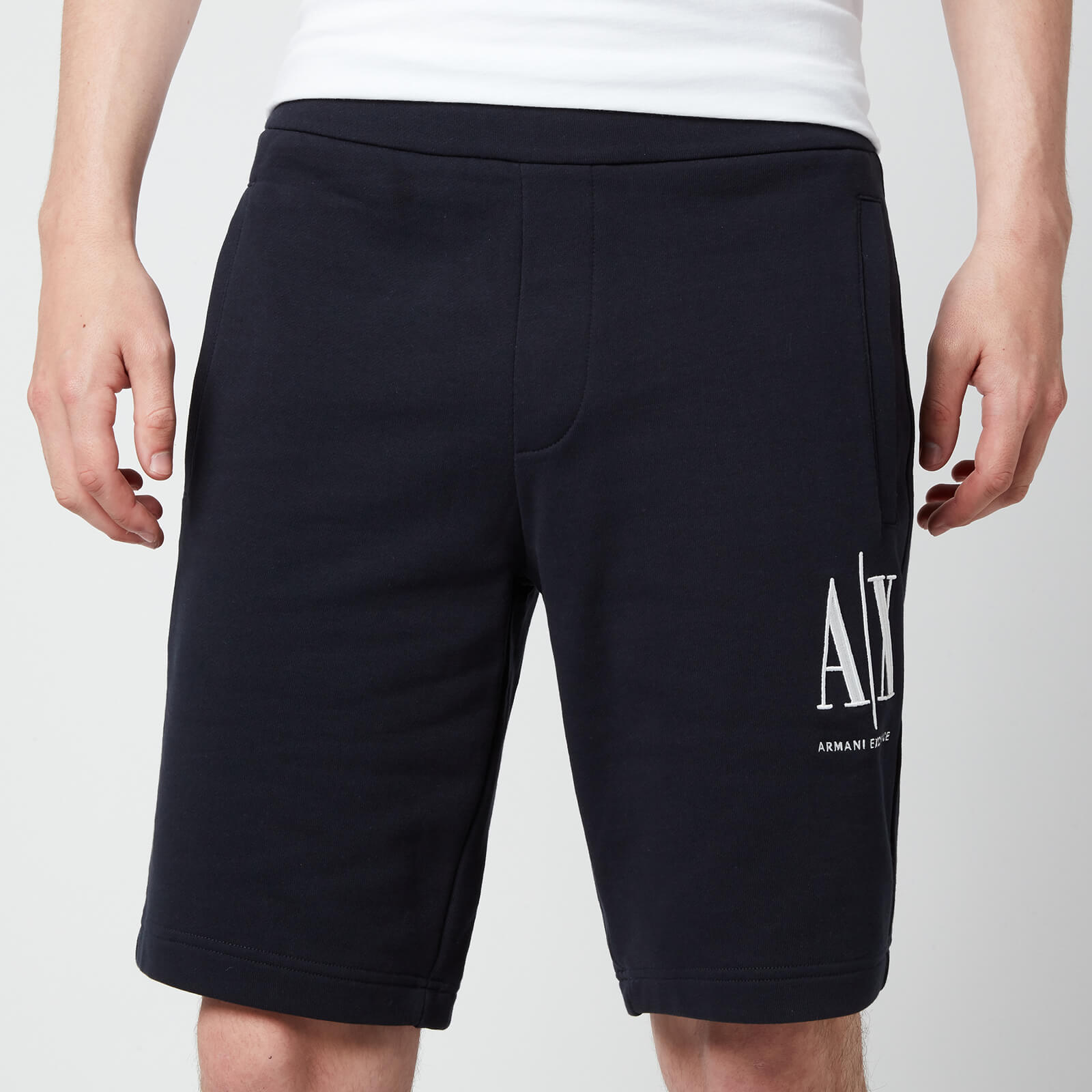 Armani Exchange Men's Ax Logo Sweat Shorts - Navy - S