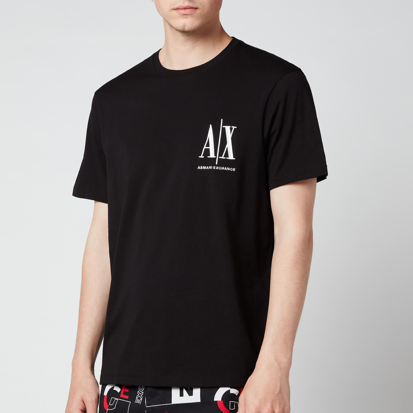 Armani Exchange Men's Small Ax Logo T-Shirt - Black - S