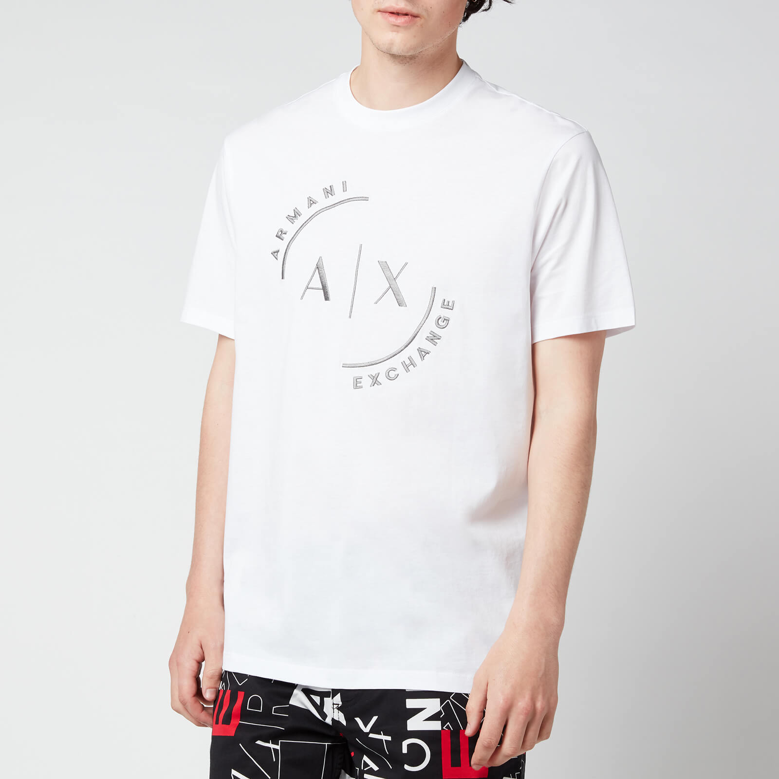 Armani Exchange Men's Ax Circle Logo T-Shirt - White - S