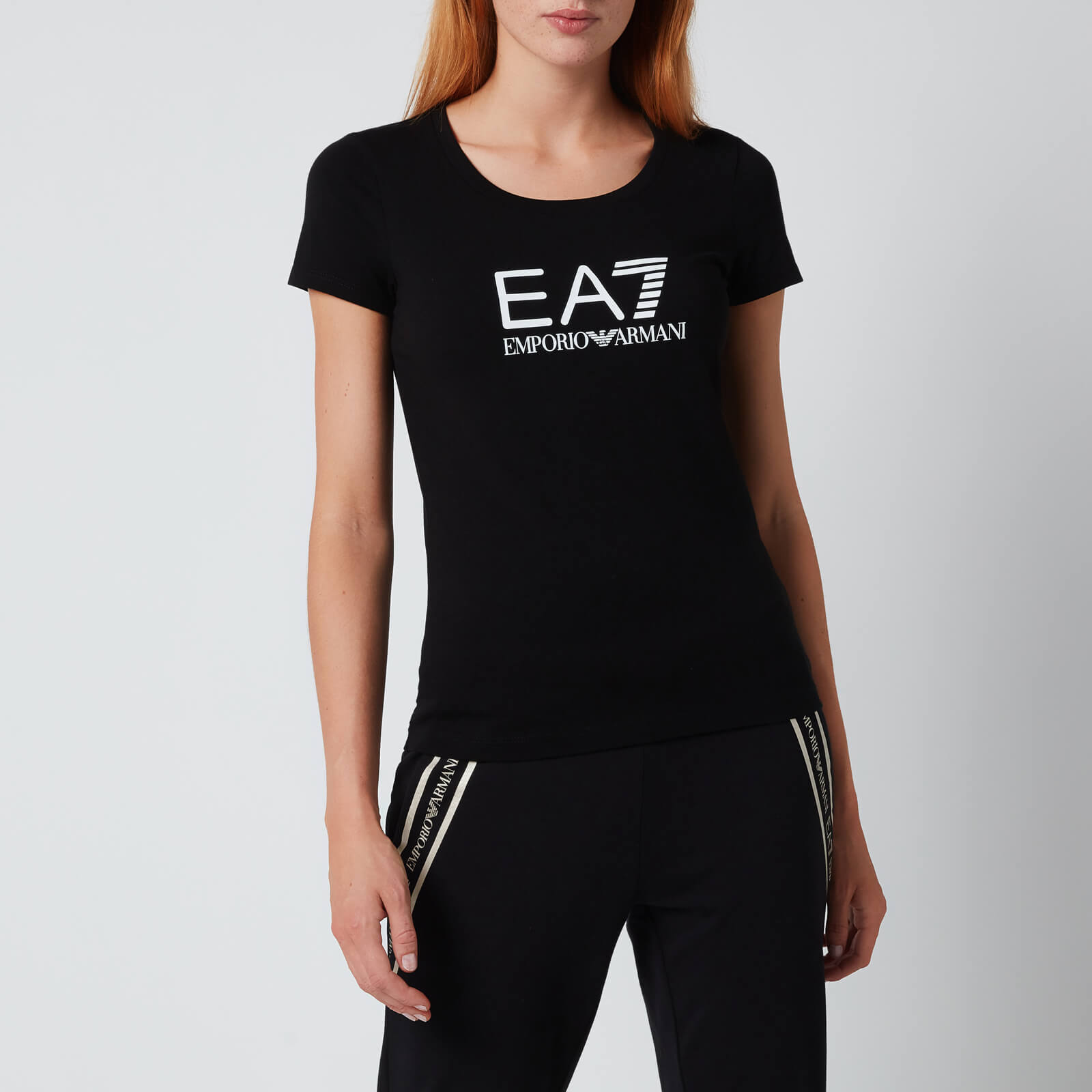 Emporio Armani EA7 Women's Train Shiny T-Shirt - Black - XS