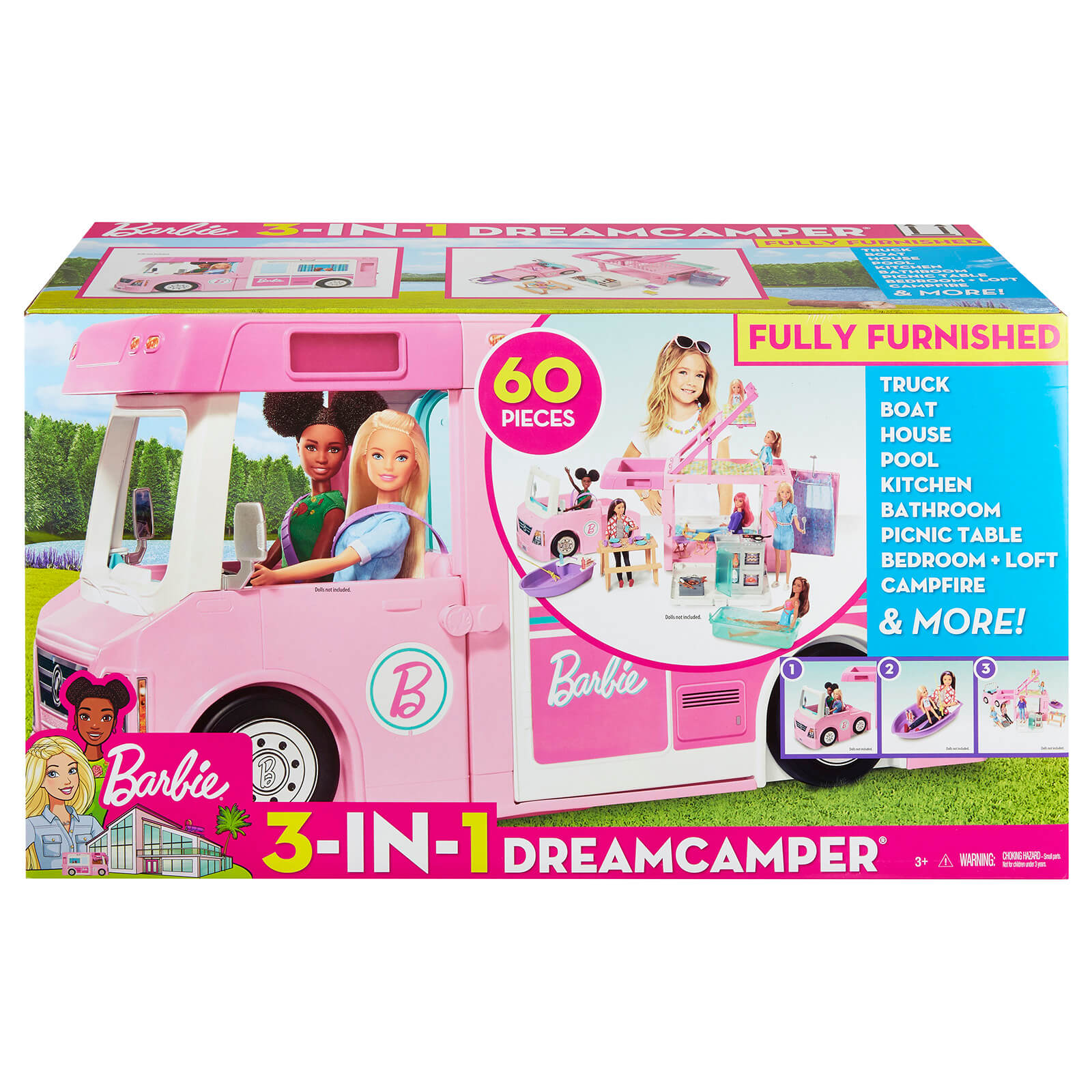 Barbie 3-In-1 Dream Camper Playset