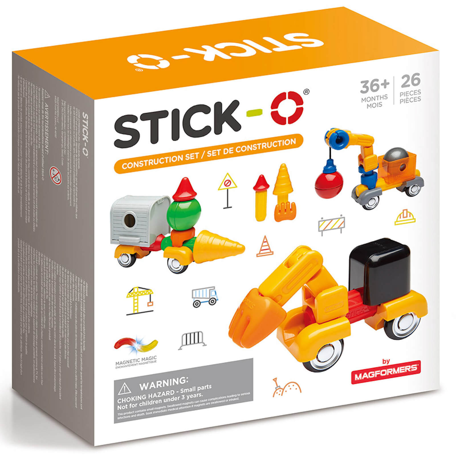 Stick-O - Construction Magnetic Building Set (26pc)