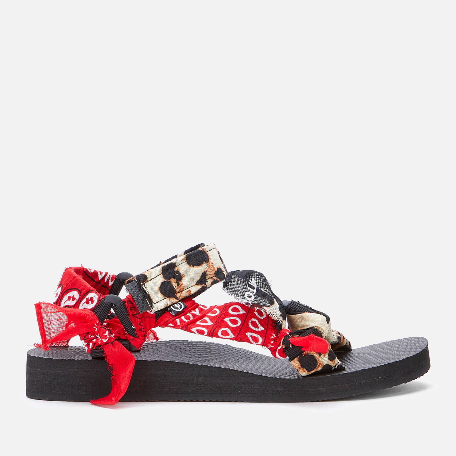 Arizona Love women's trekky bandana sandals - leopard print red - uk 4