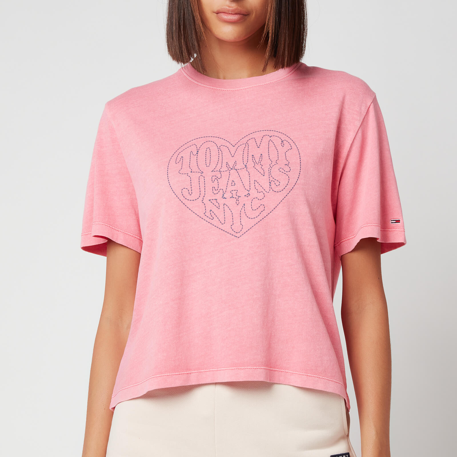 Tommy Jeans Women's Tjw Boxy Stitch T-Shirt - Botanical Pink - XS