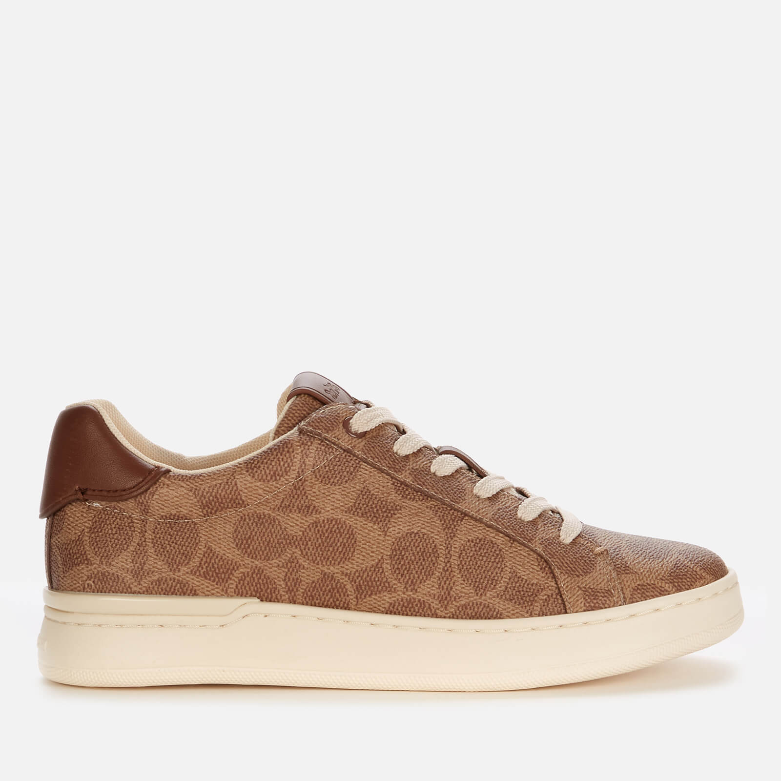 Coach Women’s Lowline Coated Canvas Trainers - Tan