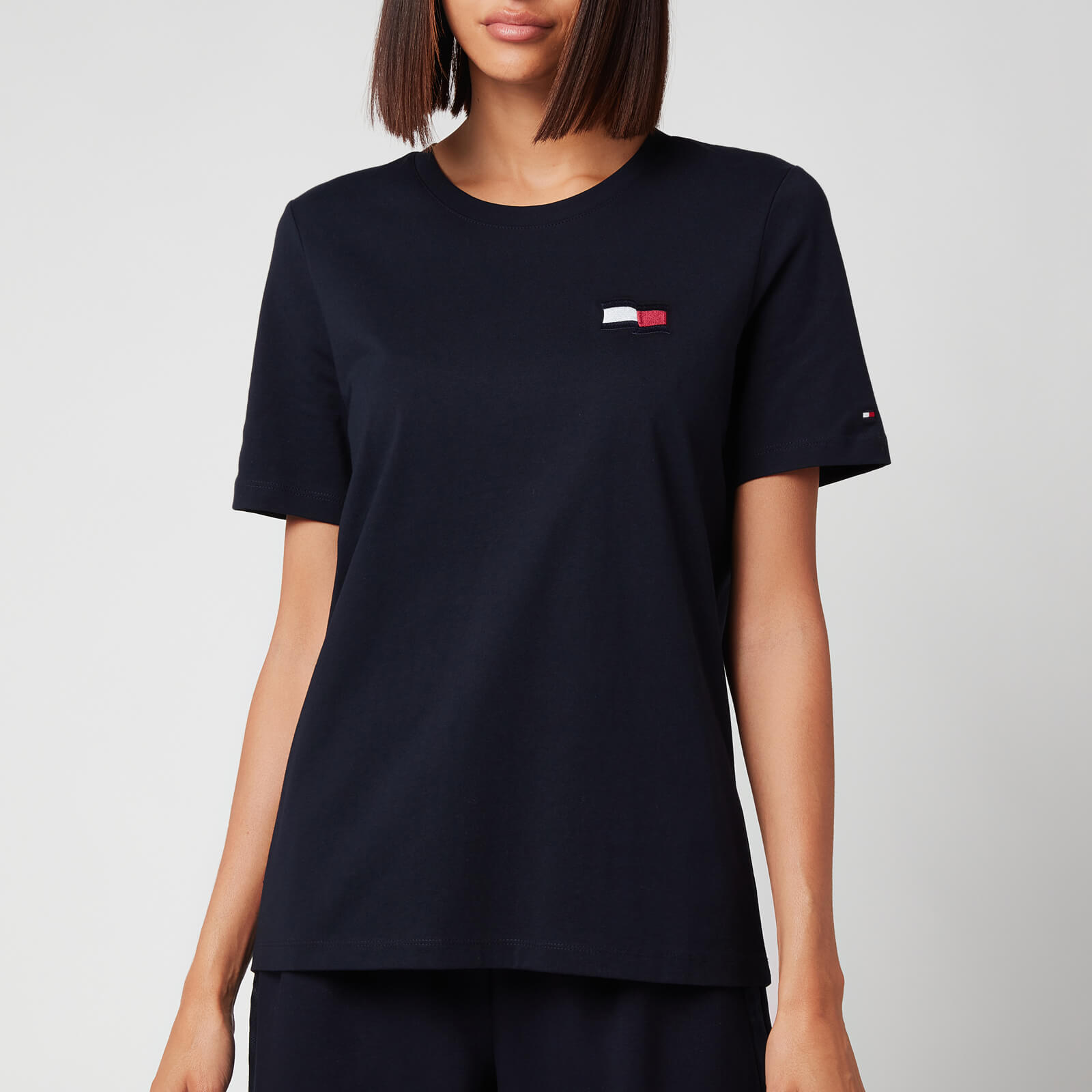 Tommy Hilfiger Women's Regular Motion Flag Crewneck T-Shirt - Desert Sky - XS