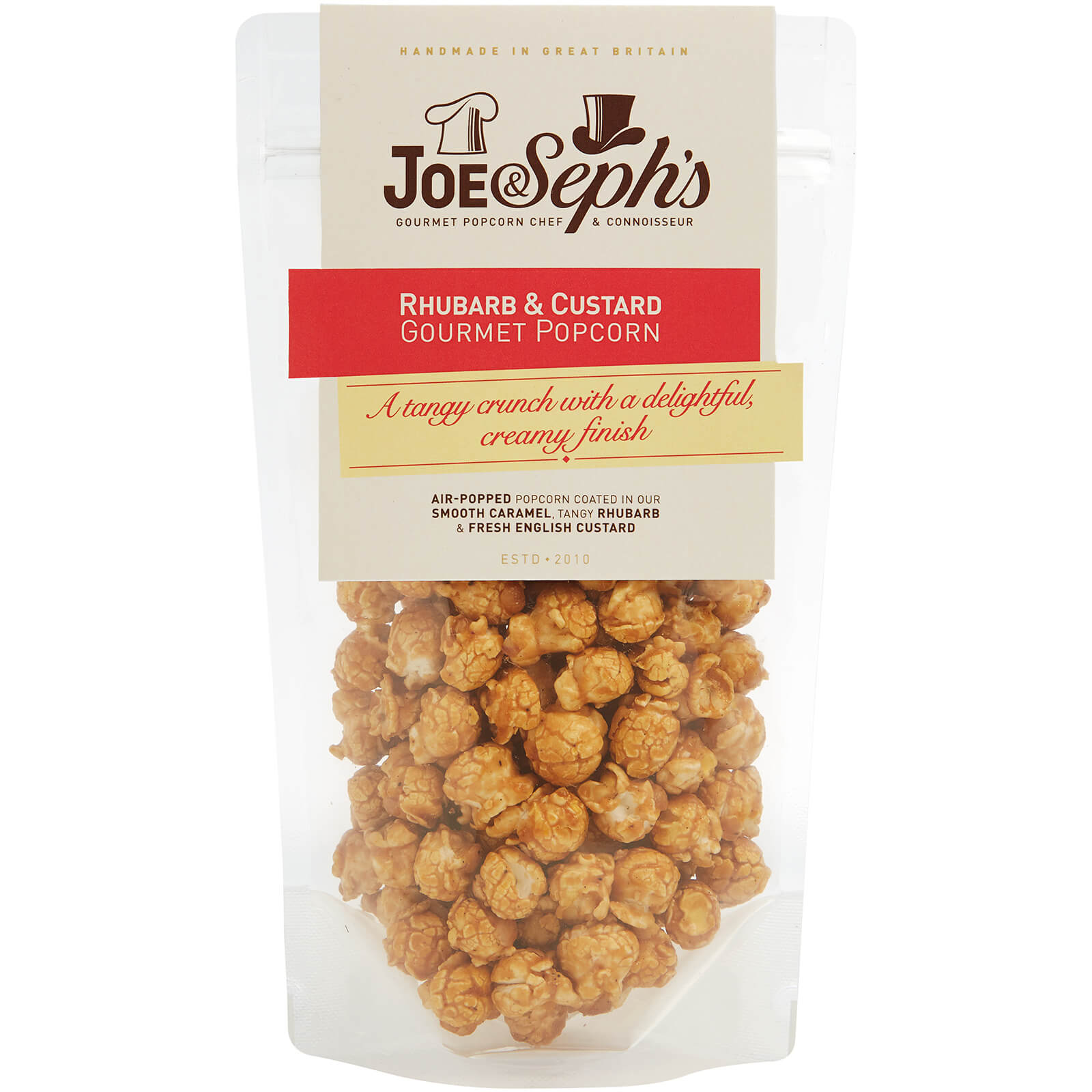 Joe & Seph's Rhubarb & Custard Popcorn Pouch - 120g