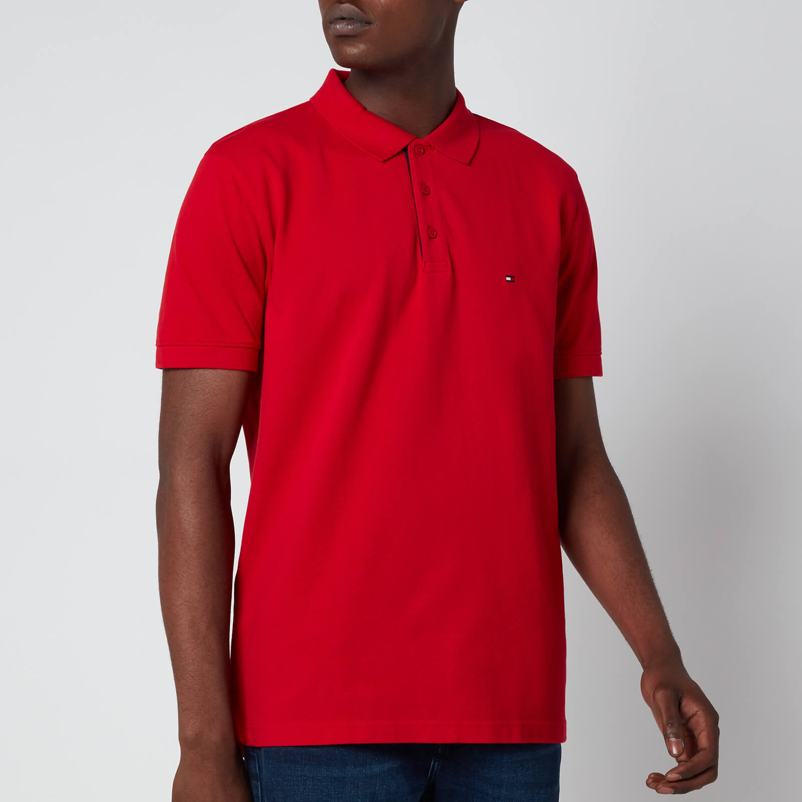 Tommy Hilfiger Men's Contrast Placket Polo Shirt - Primary Red - L