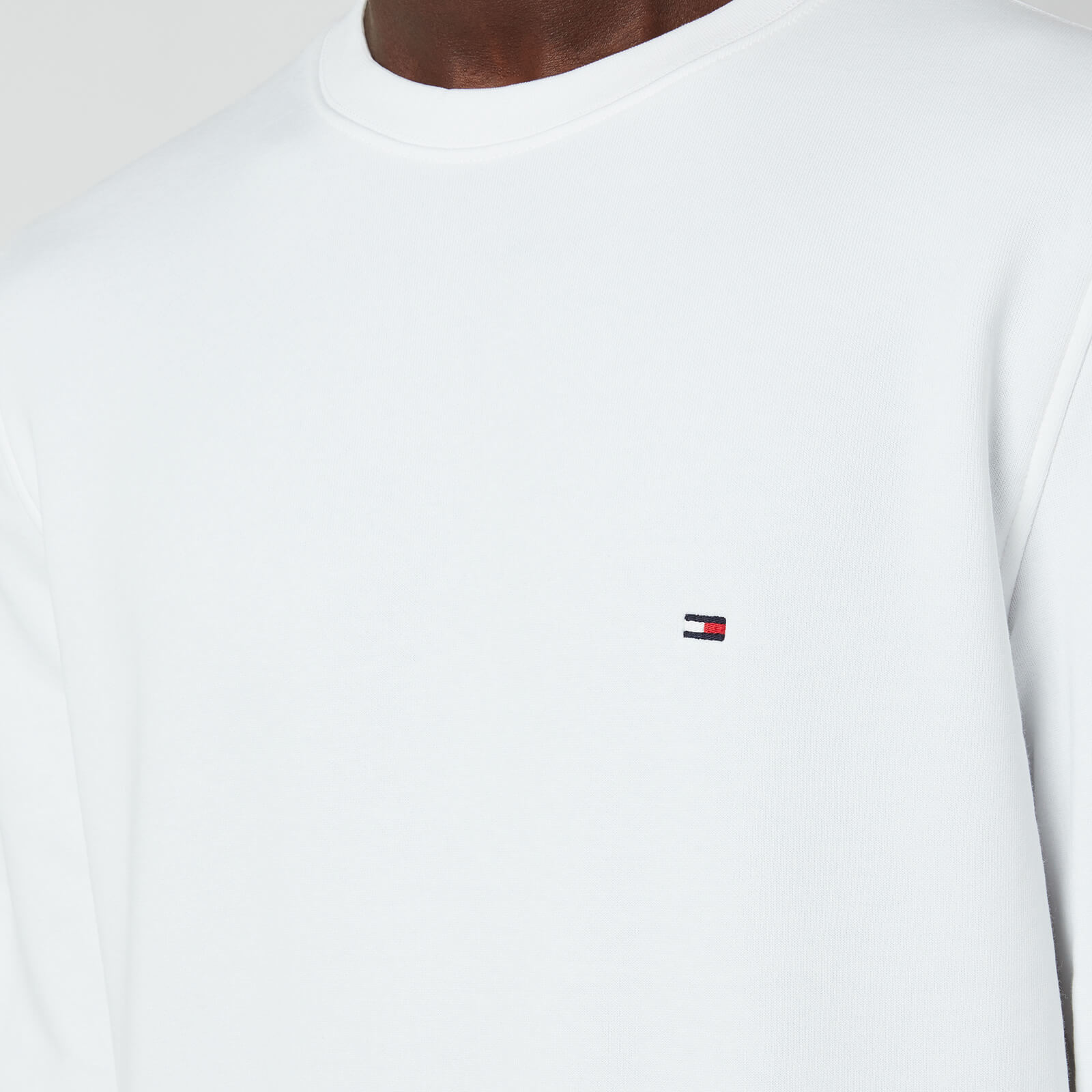 Tommy Hilfiger Men's Logo Crew Sweatshirt - White - L Mw0mw18714ybr General Clothing, White
