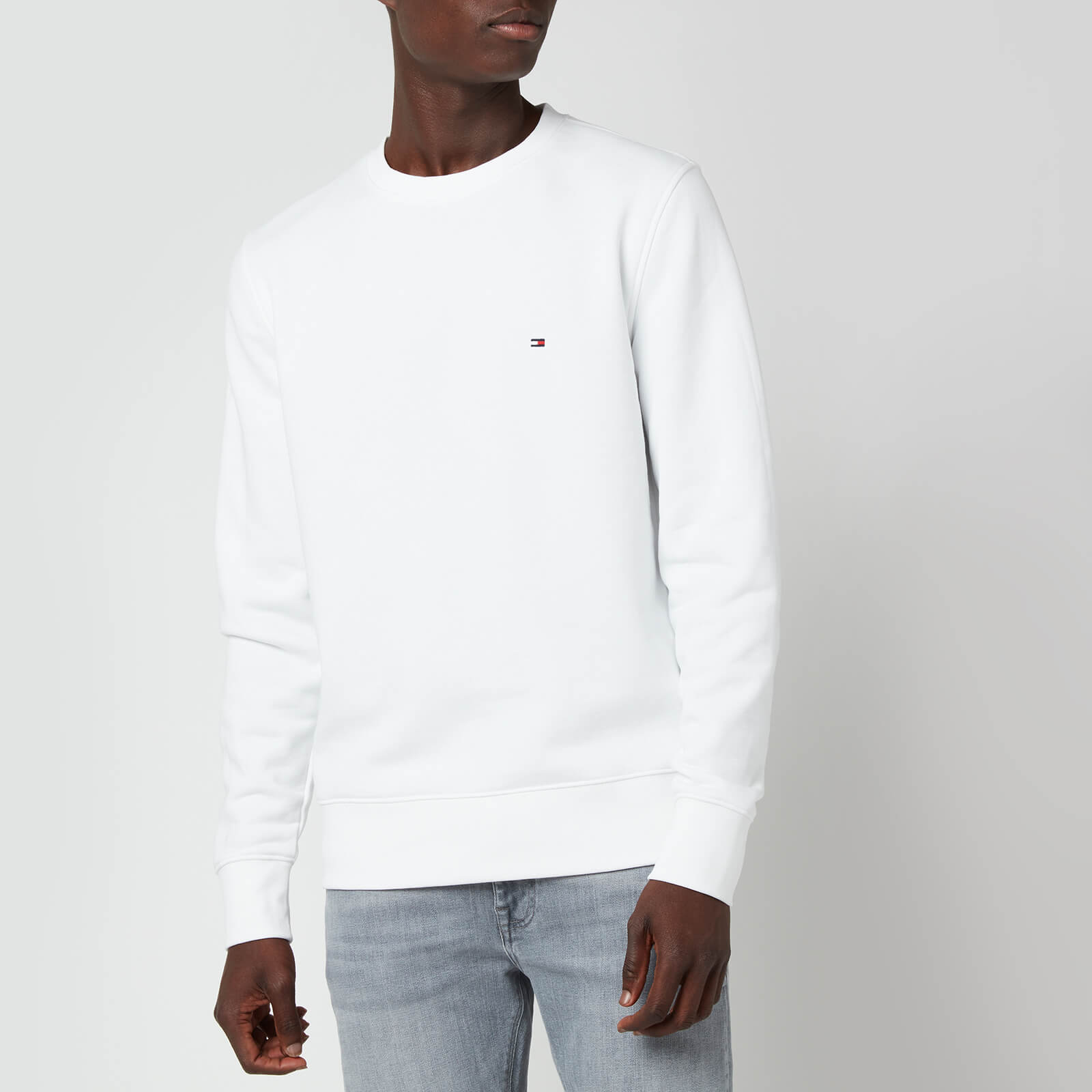 Tommy Hilfiger Men's Logo Crew Sweatshirt - White - M