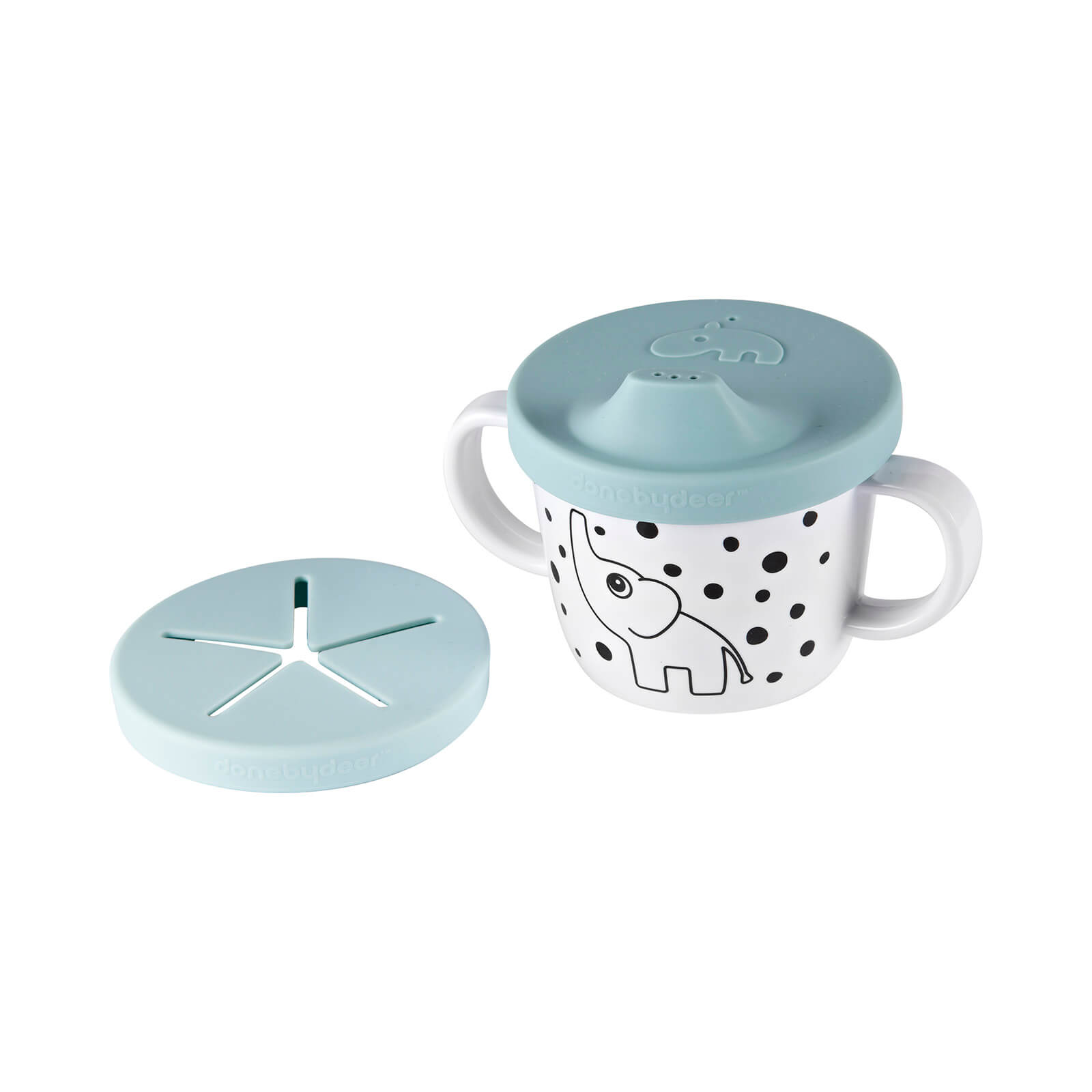 Done By Deer Silicone Spout & Snack Cup Elphee - Blue