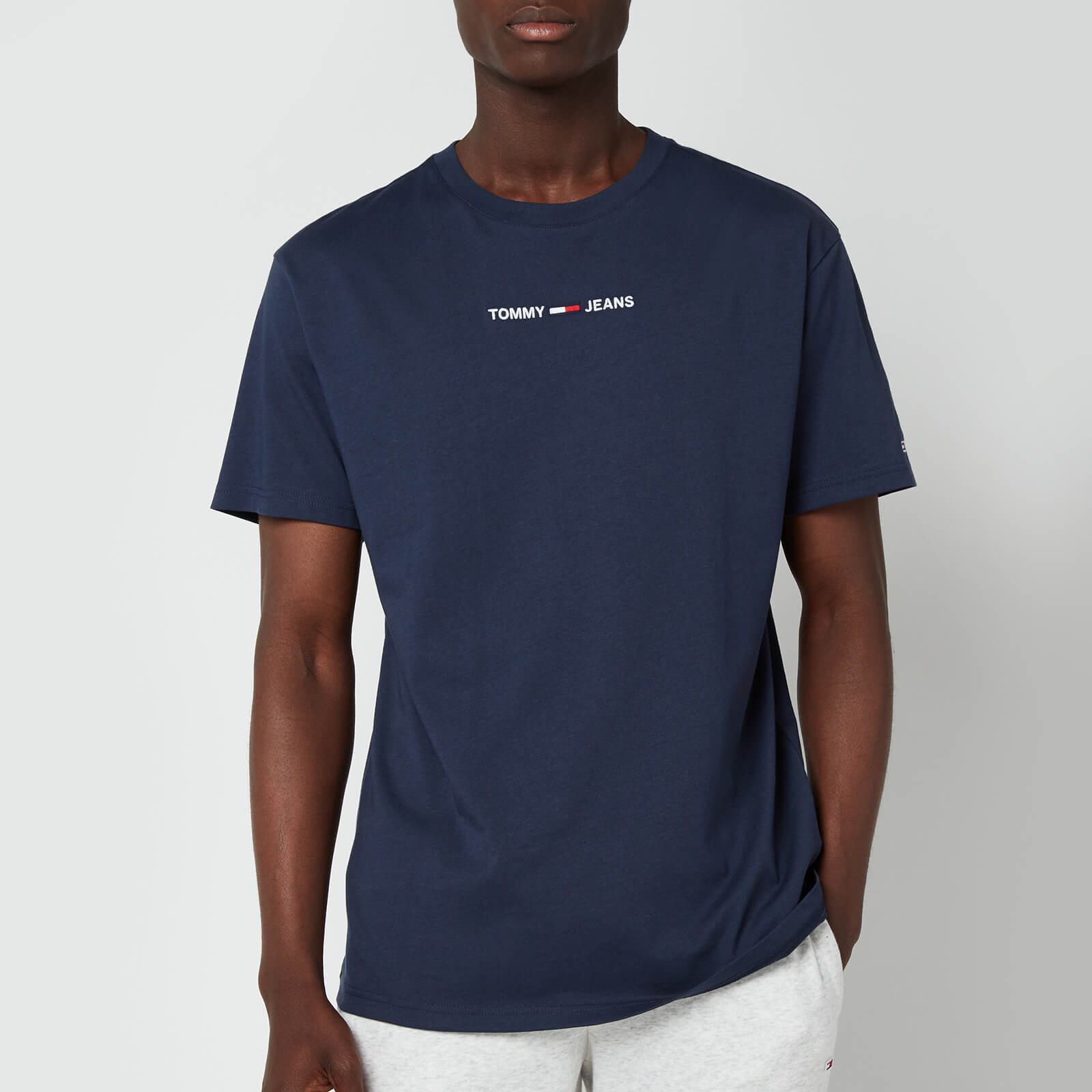 Tommy Jeans Men's Small Text T-Shirt - Twilight Navy